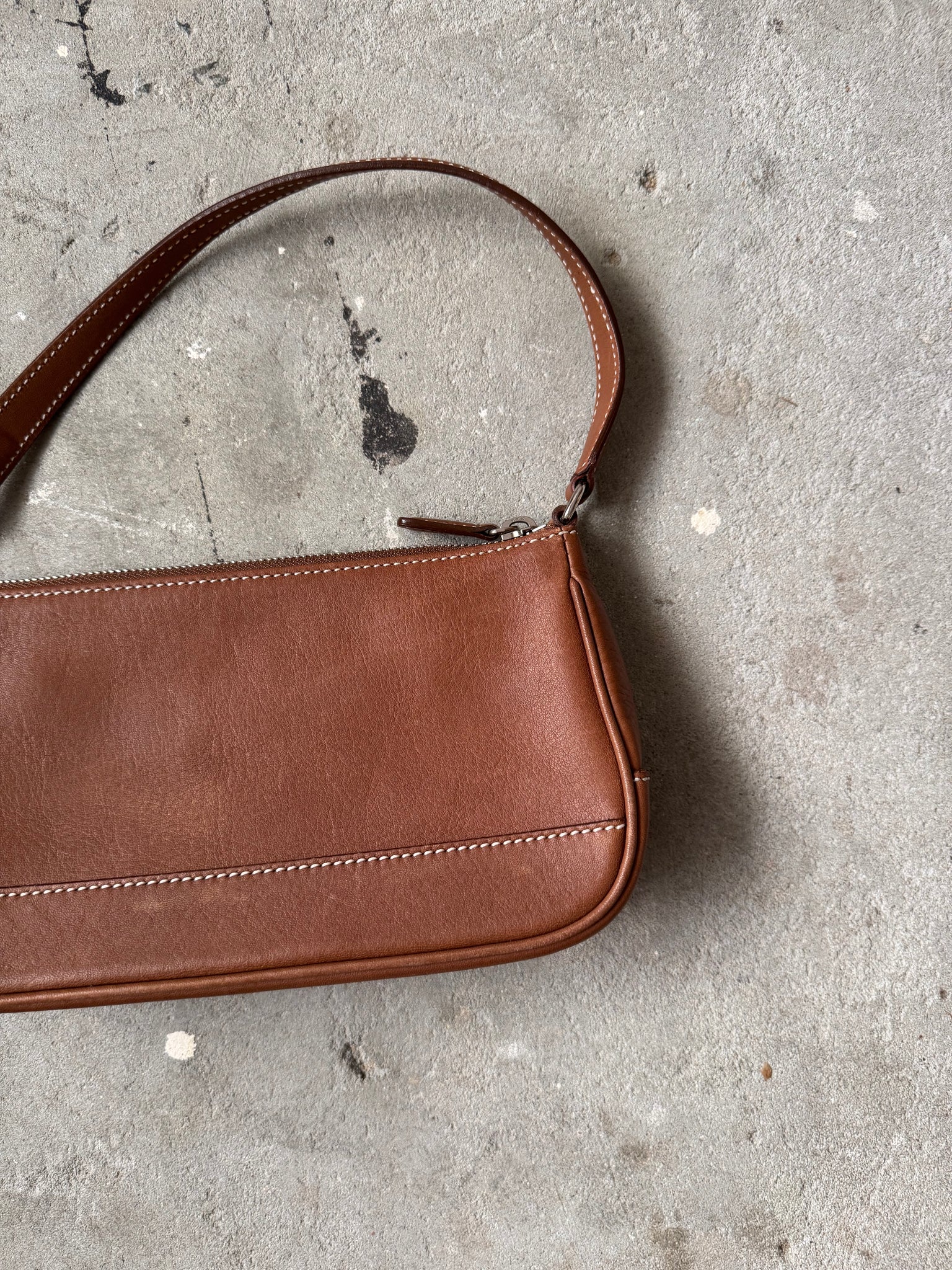 Coach Y2K Demi Leather Shoulder Bag Brown