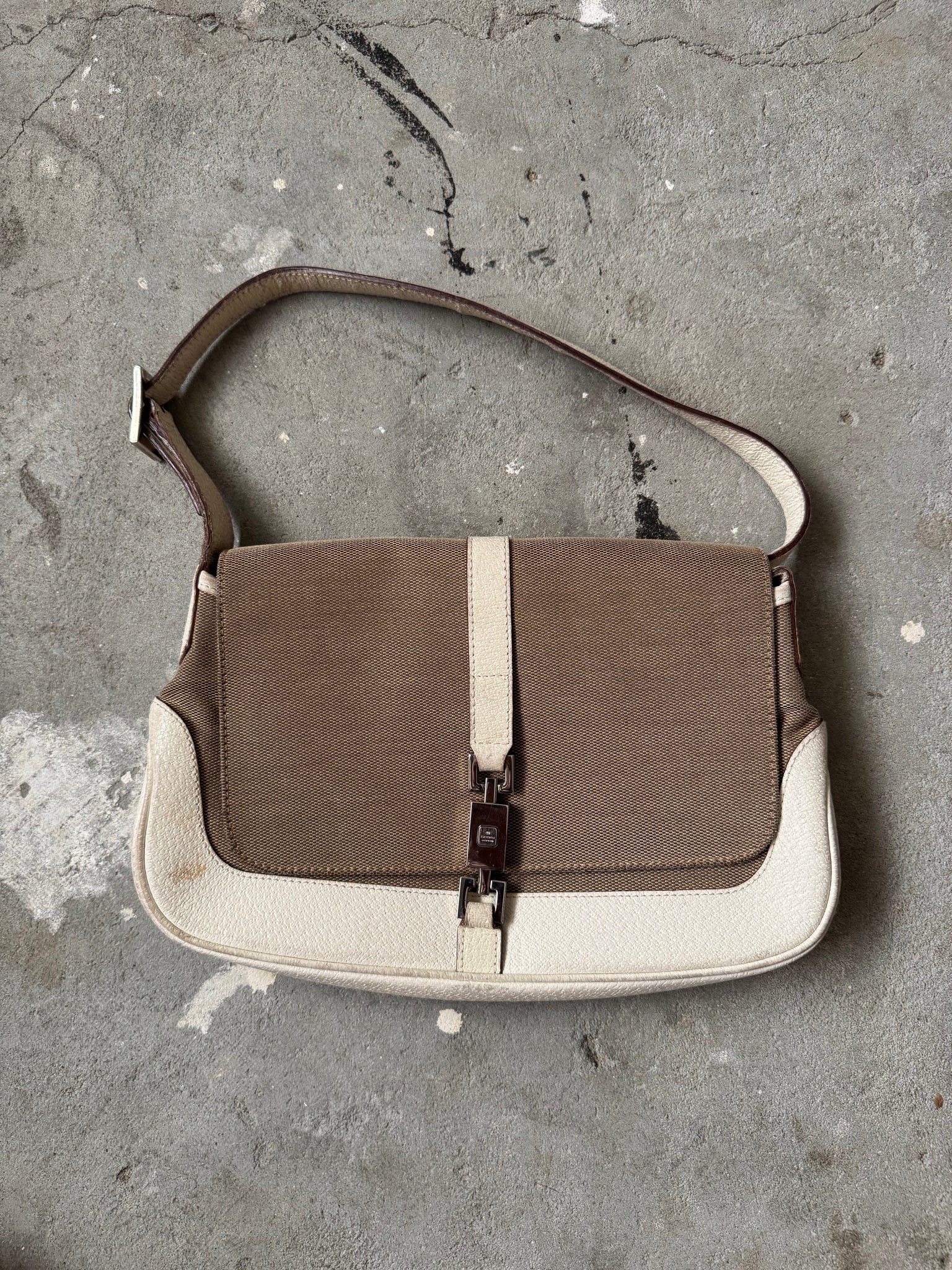 Gucci Jackie Shoulder Bag Beige/White
