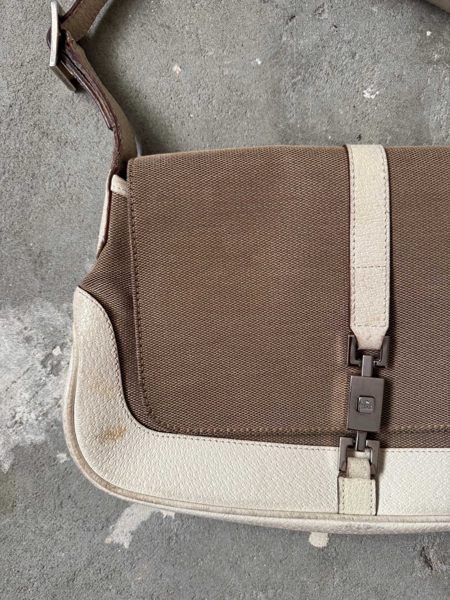 Gucci Jackie Shoulder Bag Beige/White