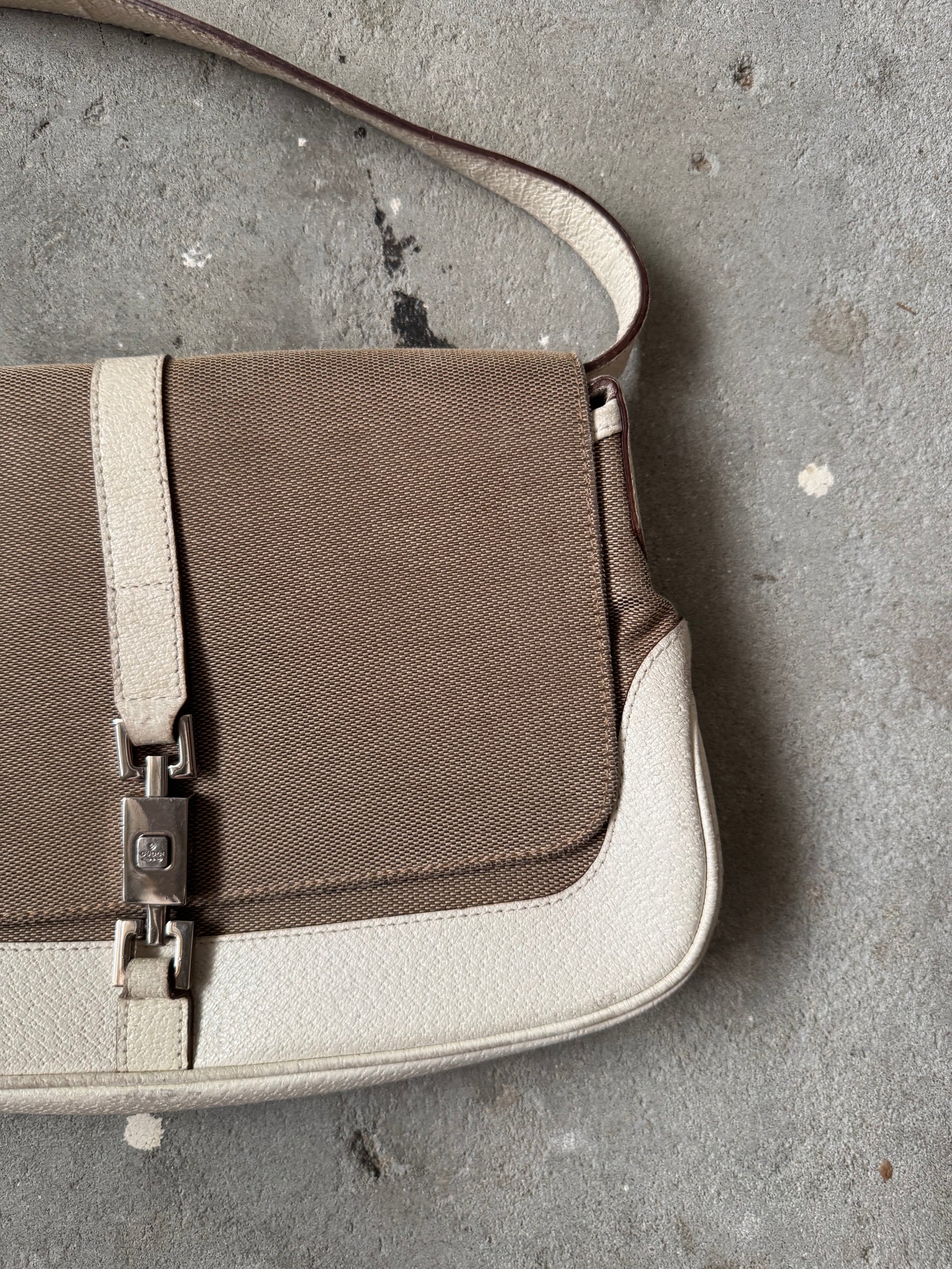 Gucci Jackie Shoulder Bag Beige/White