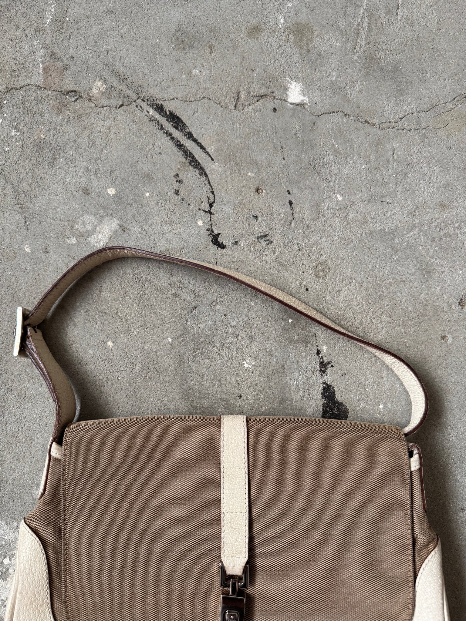 Gucci Jackie Shoulder Bag Beige/White