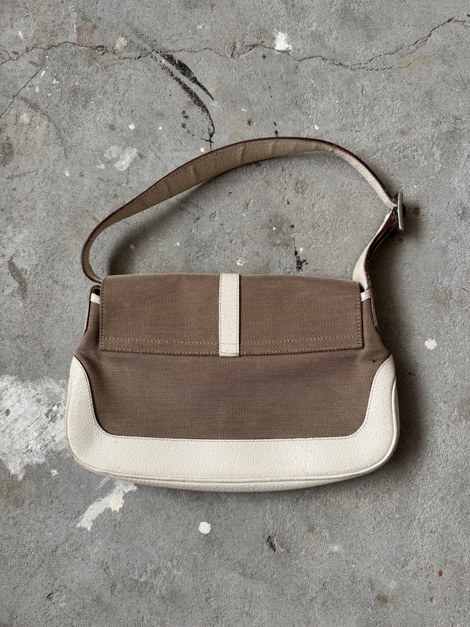 Gucci Jackie Shoulder Bag Beige/White