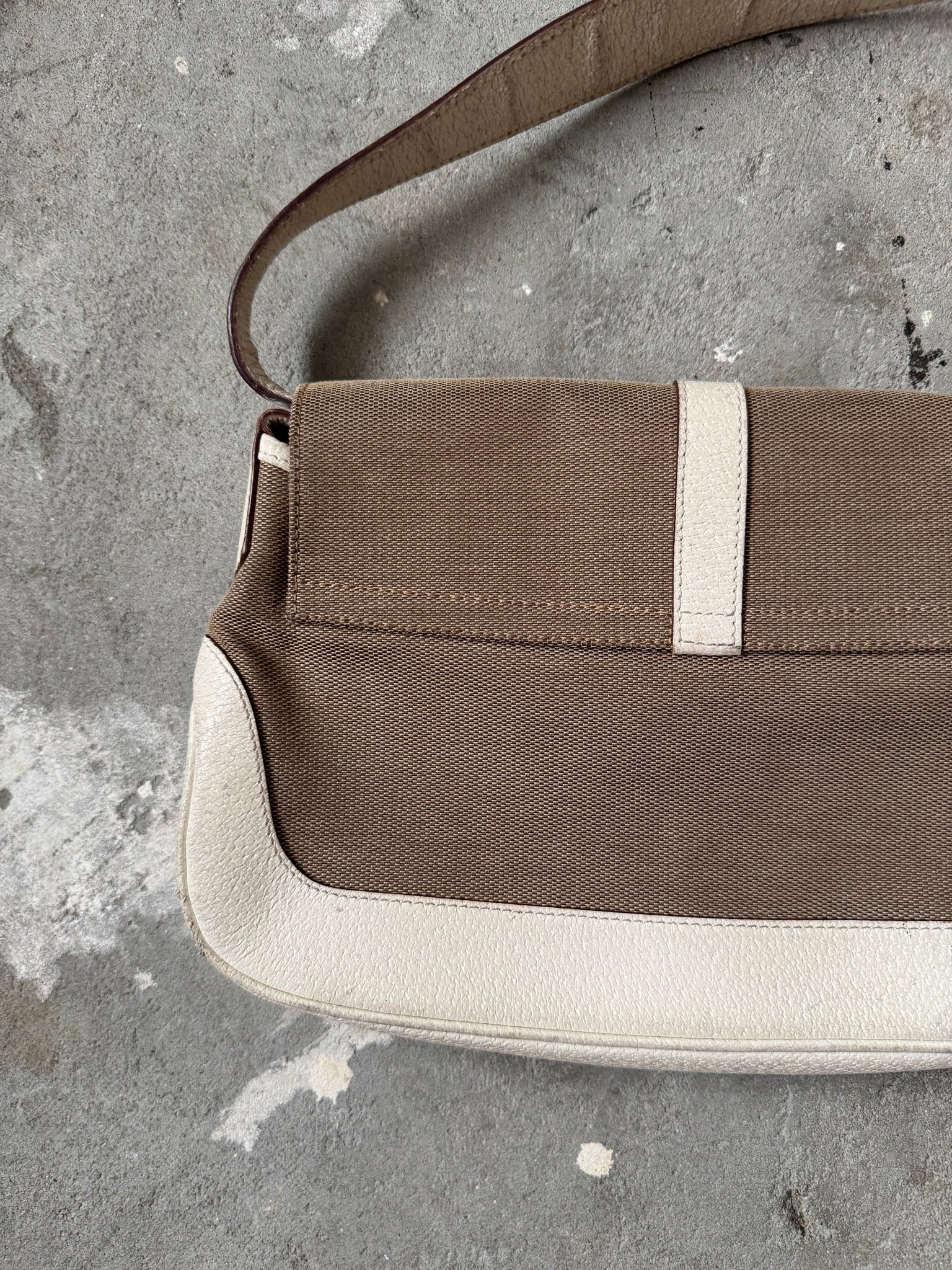 Gucci Jackie Shoulder Bag Beige/White