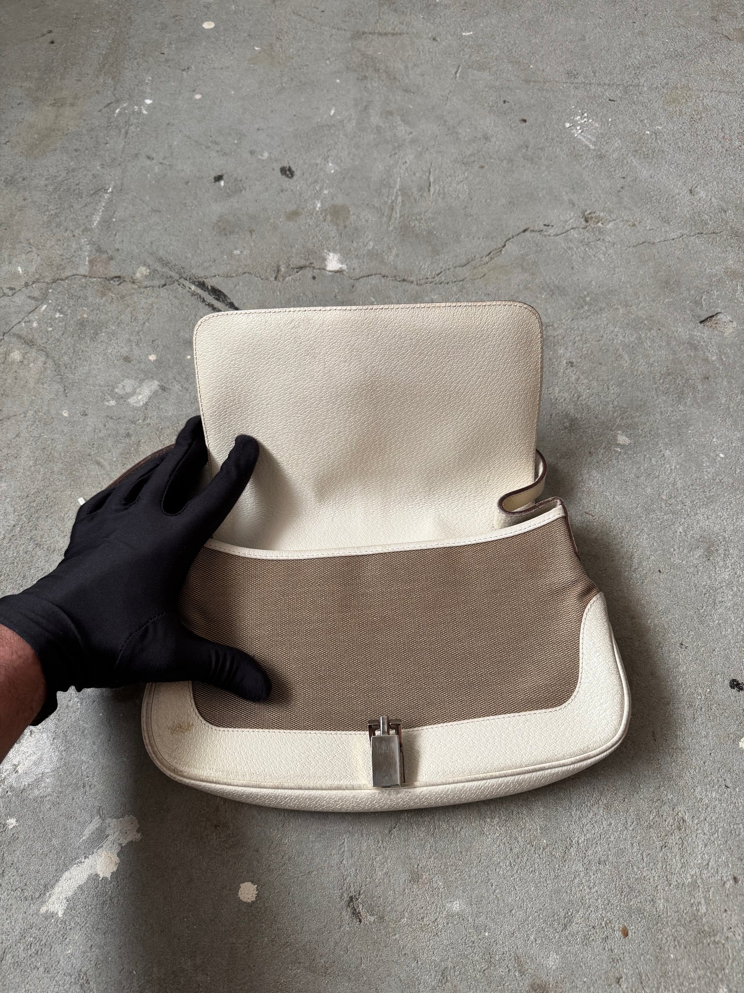 Gucci Jackie Shoulder Bag Beige/White