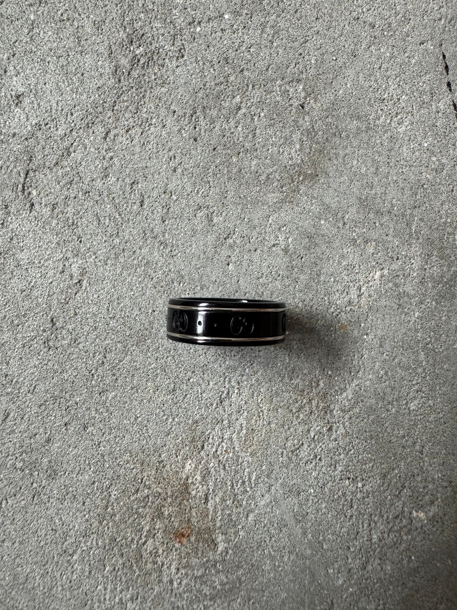 Gucci GG Monogram Ring Black