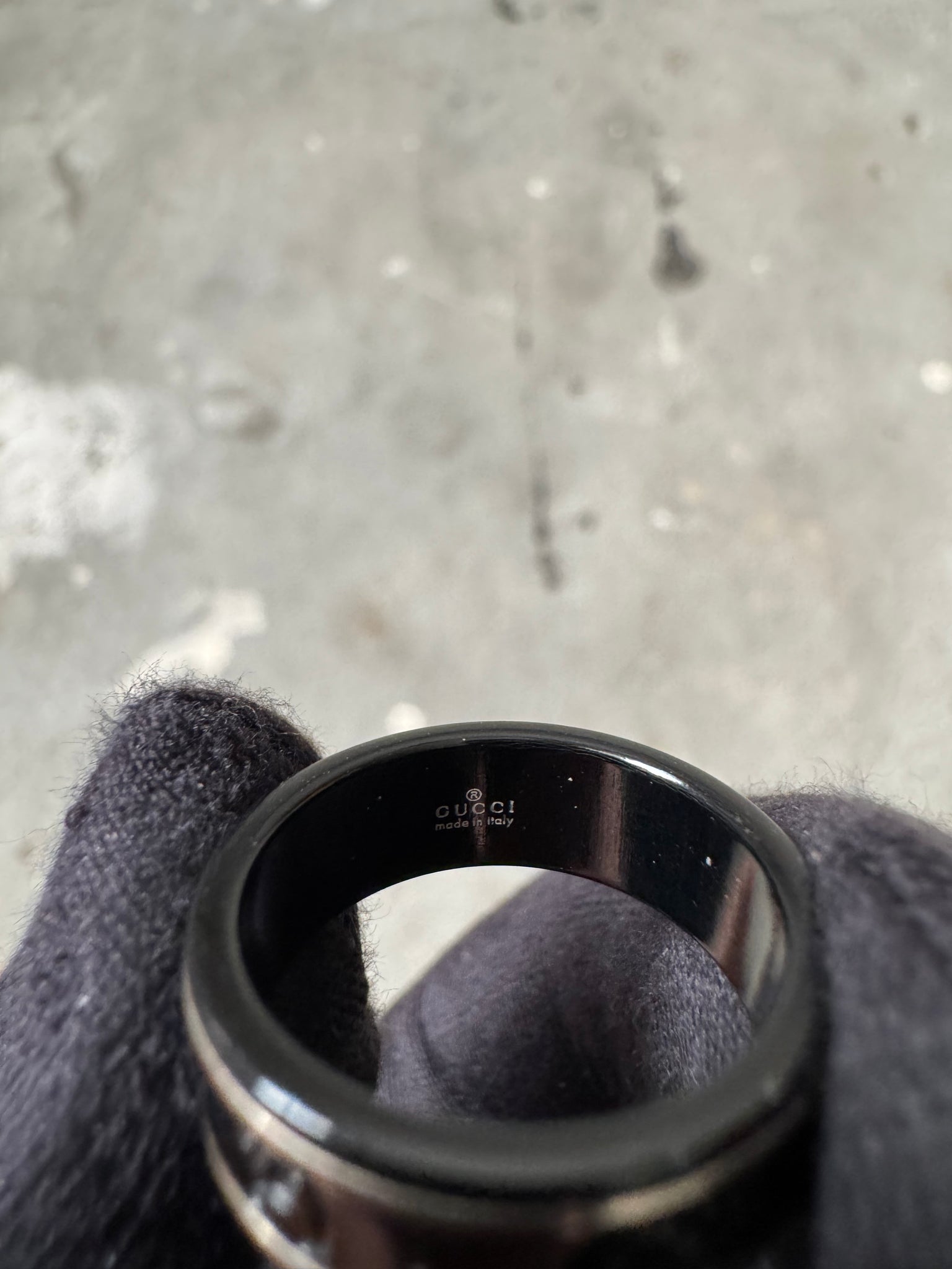 Gucci GG Monogram Ring Black