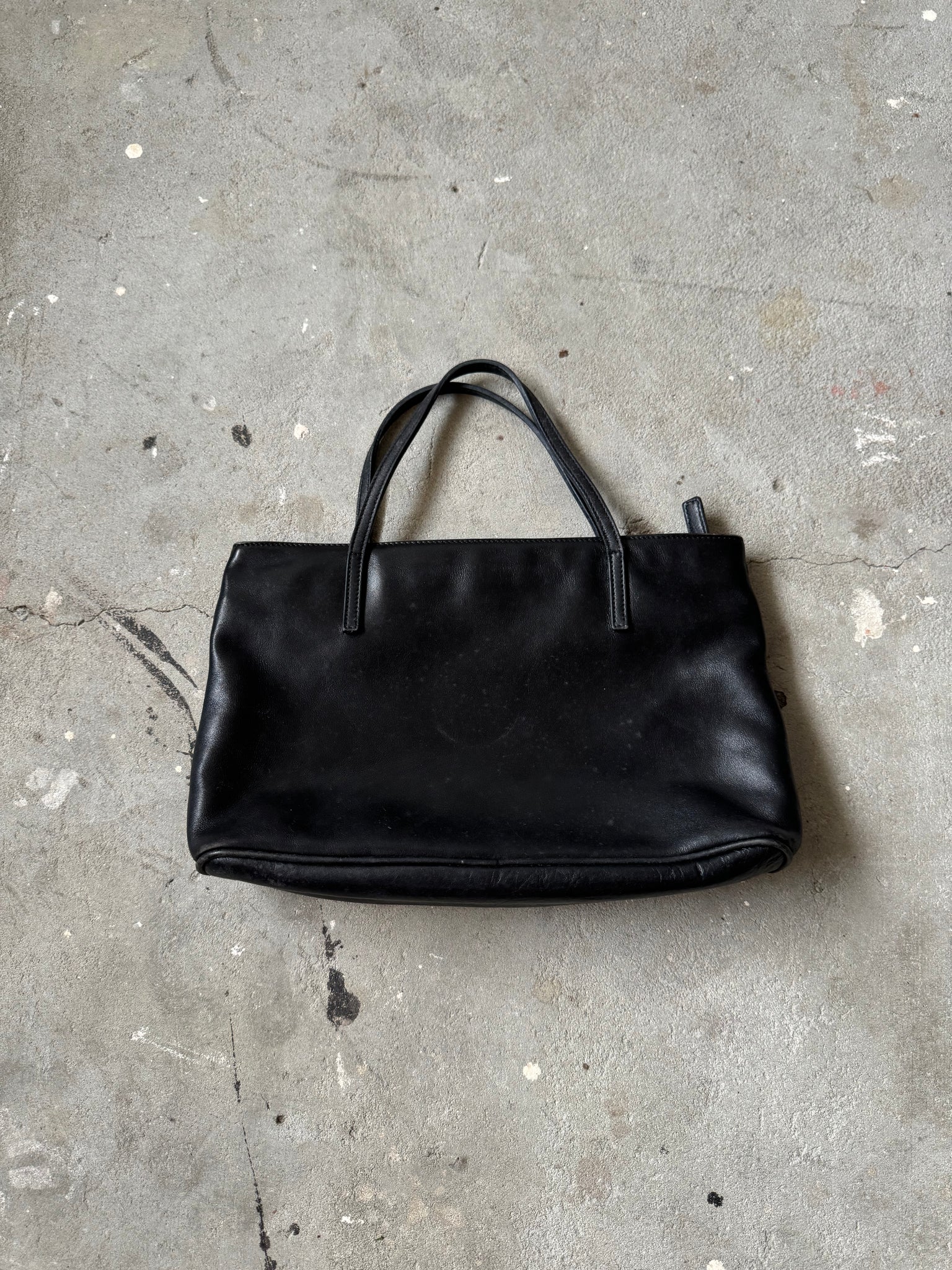 Fendi FF Leather Tote Bag Black