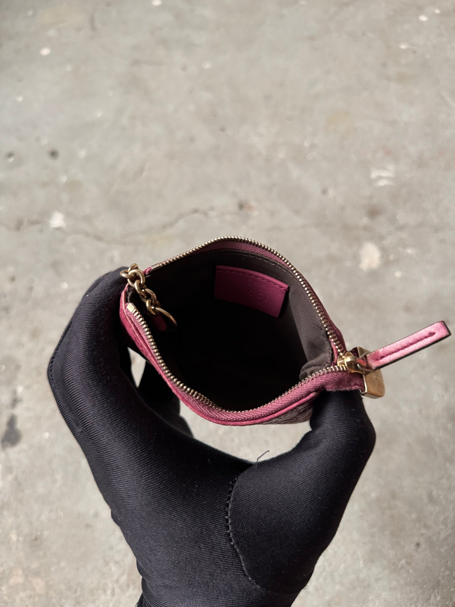 Gucci GG Monogram Coin Purse Pink