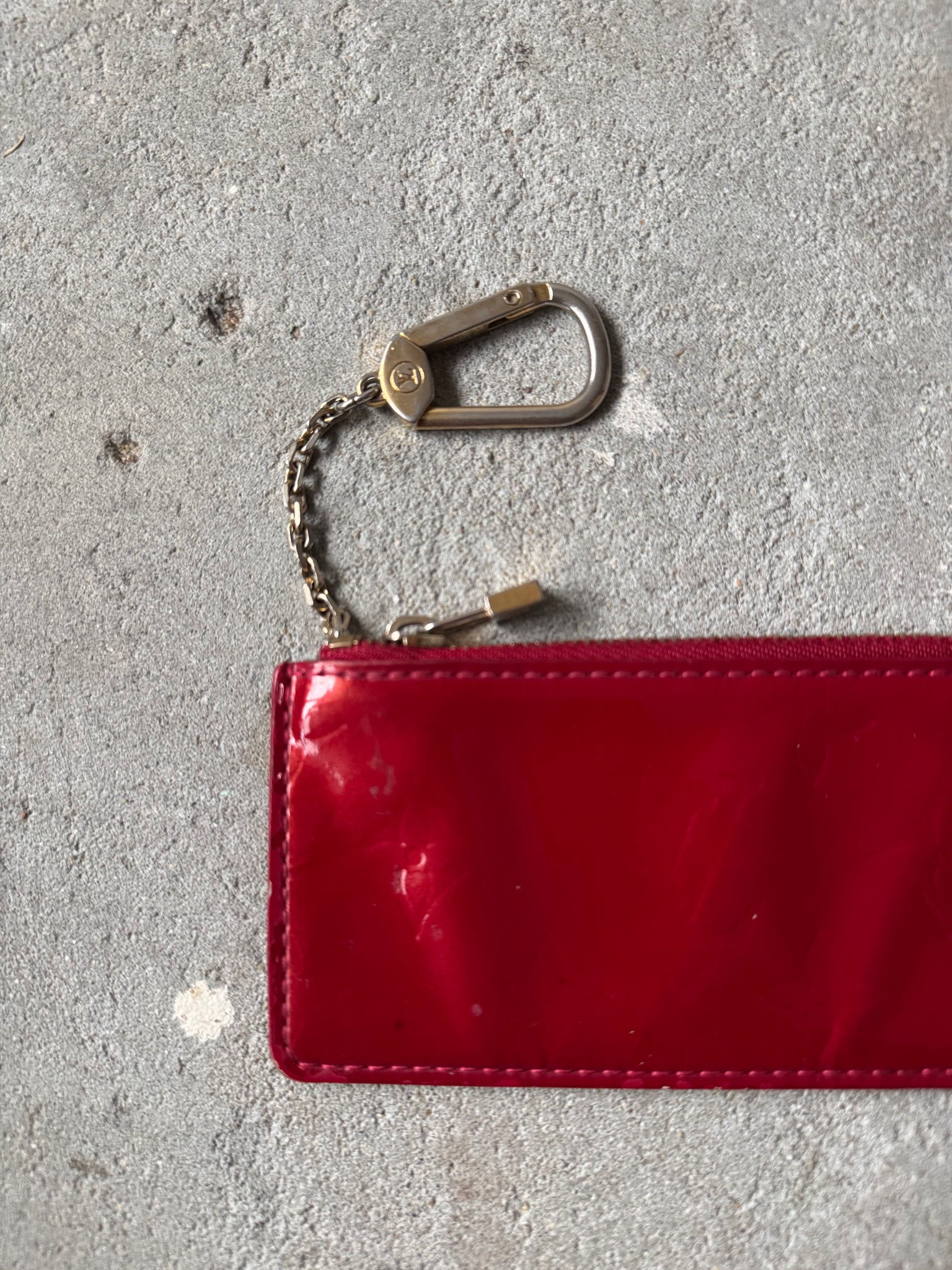 Louis Vuitton Vernis Coin Case Amethyst Red