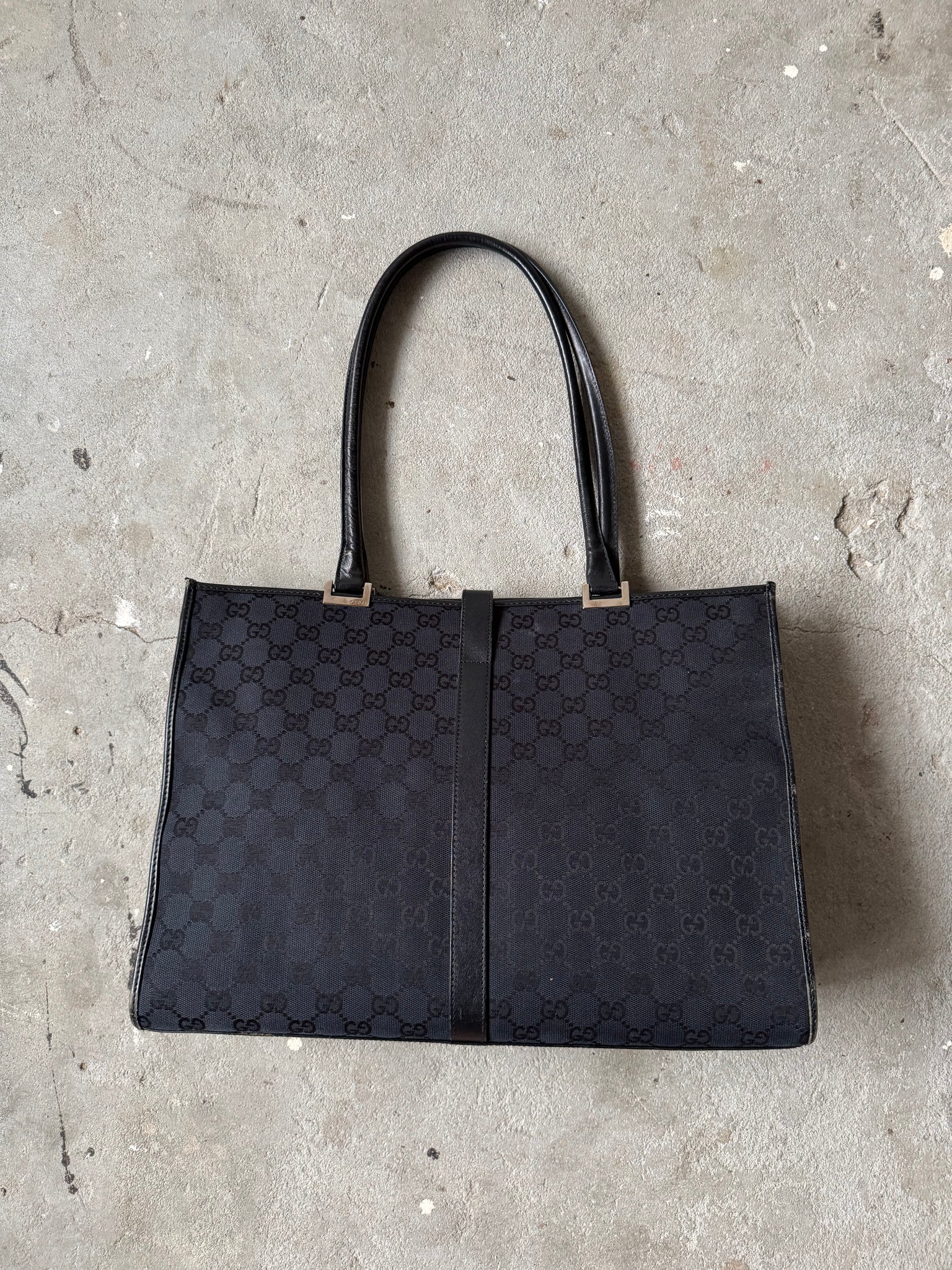 Gucci GG Monogram Jackie Tote Bag Black