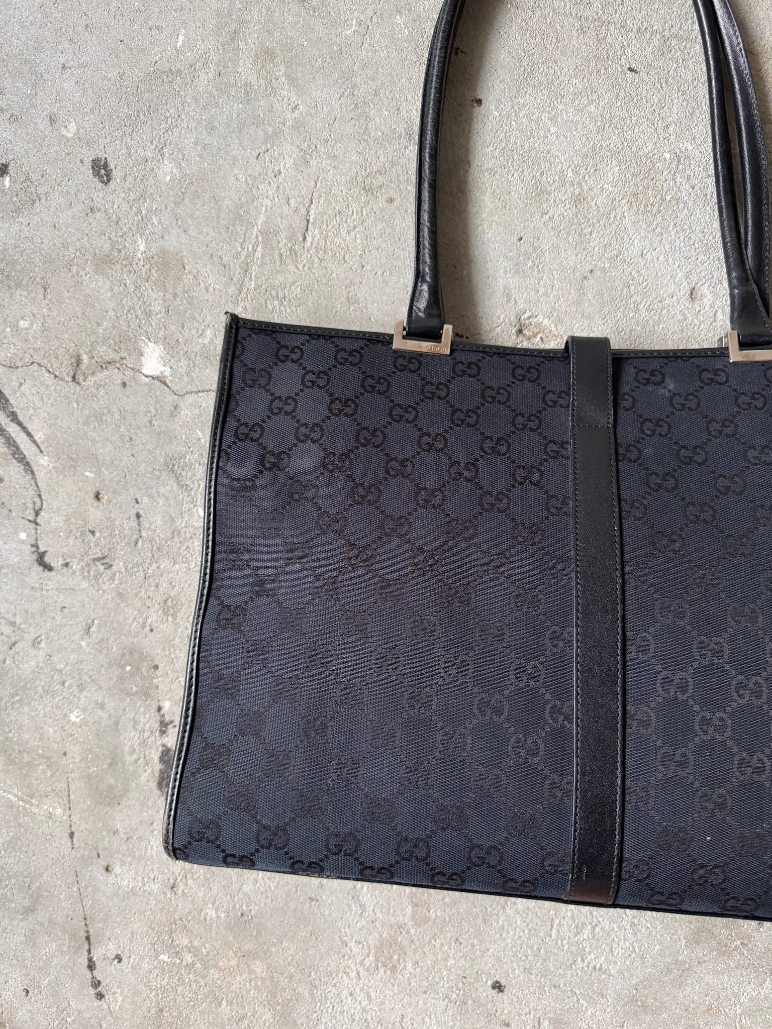 Gucci GG Monogram Jackie Tote Bag Black