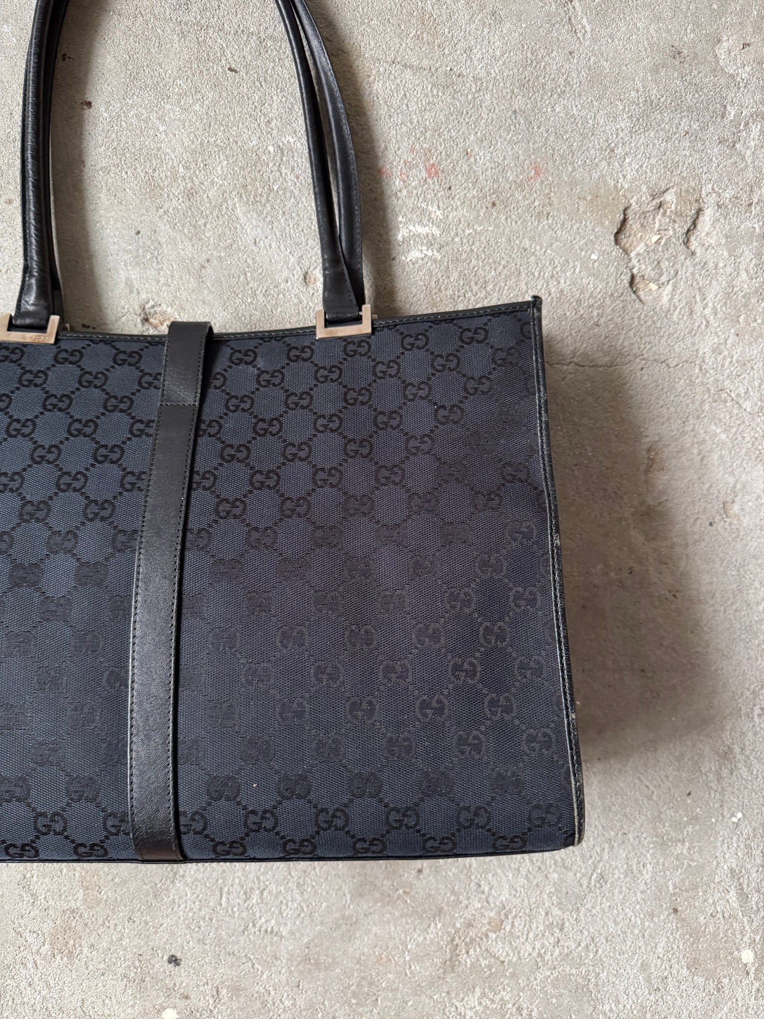 Gucci GG Monogram Jackie Tote Bag Black