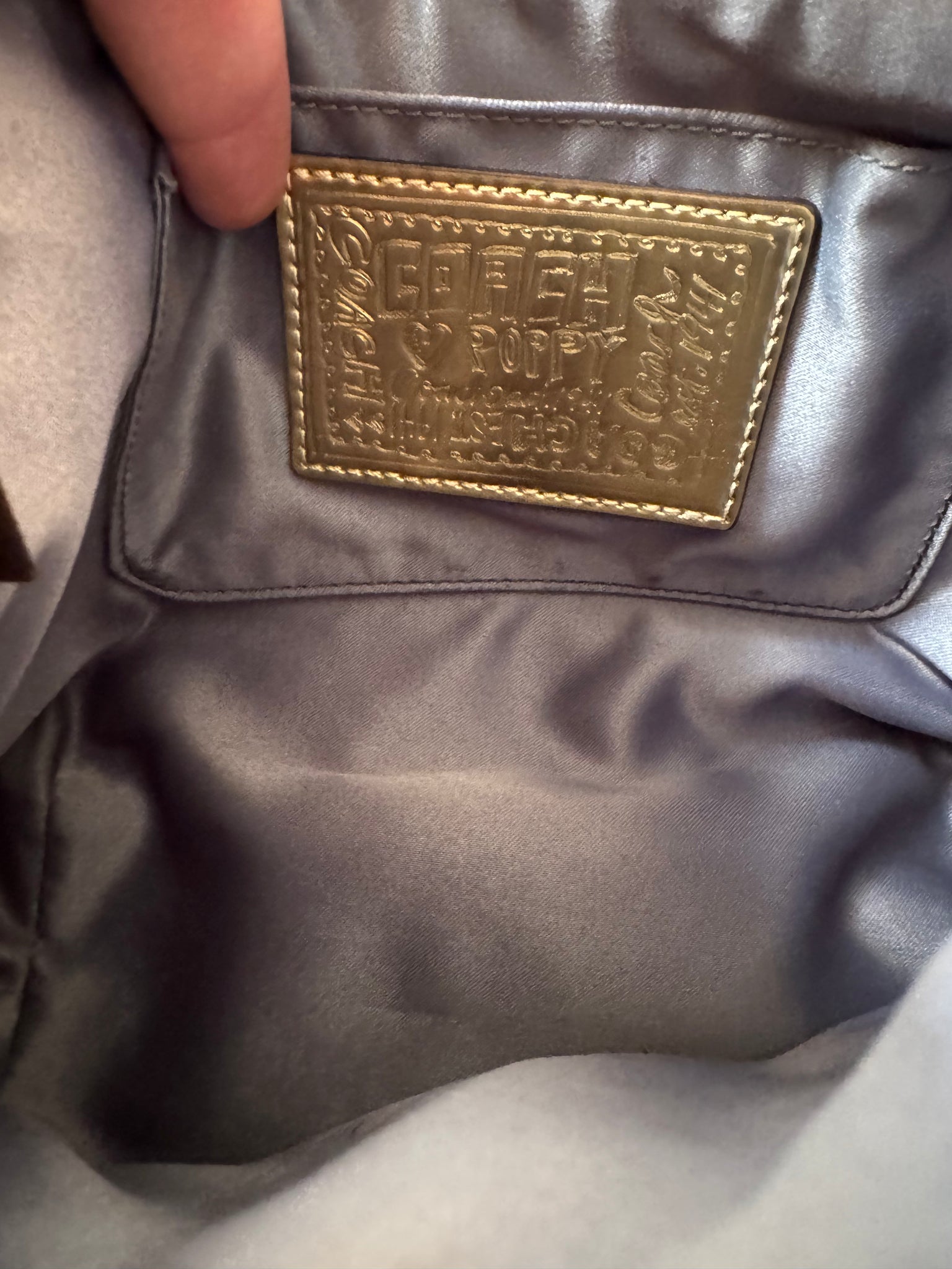 Coach Graffiti Poppy Shoulder Bag Navy
