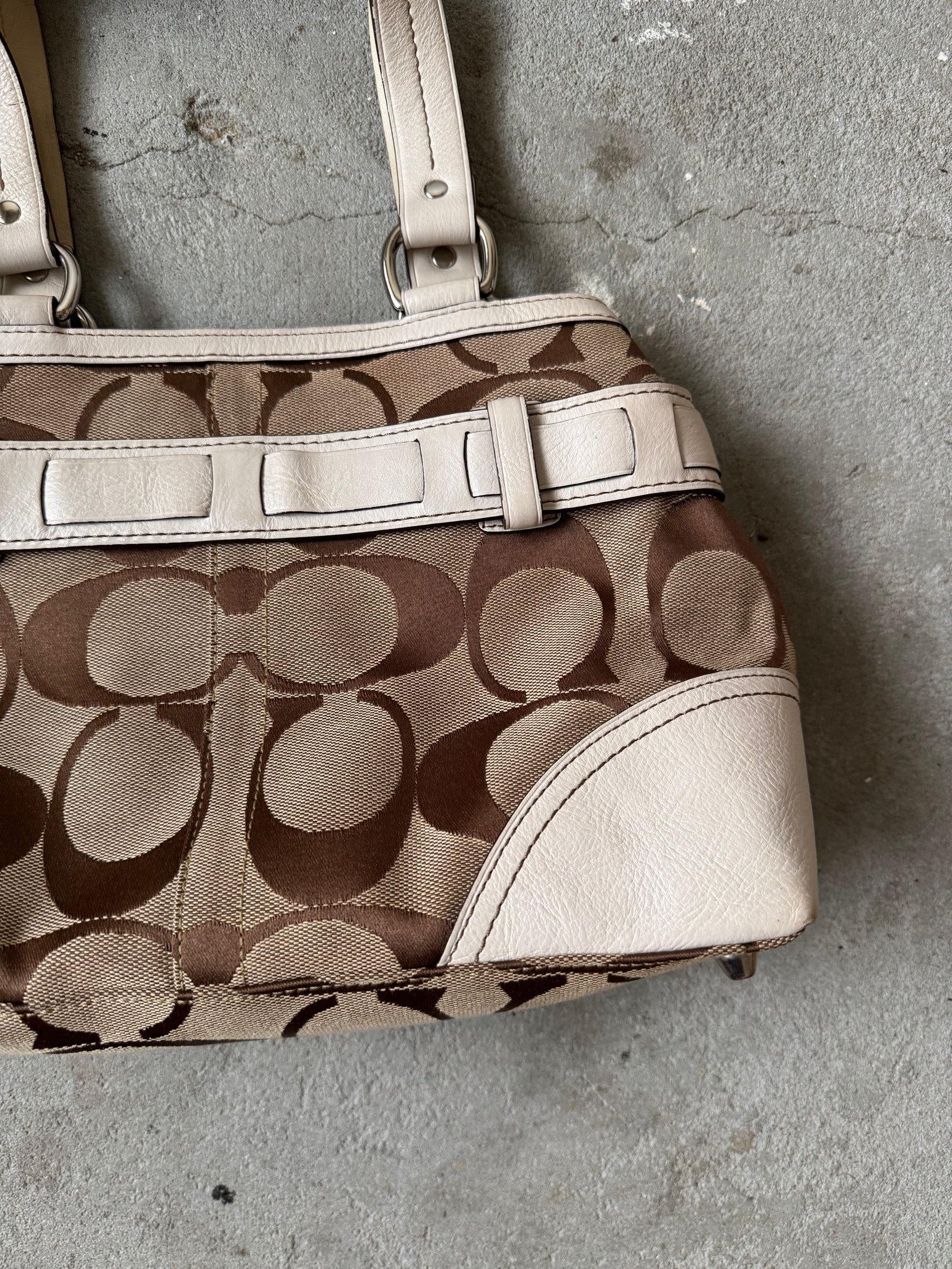 Coach Signature Sufflette Stripe Handbag Multicolour