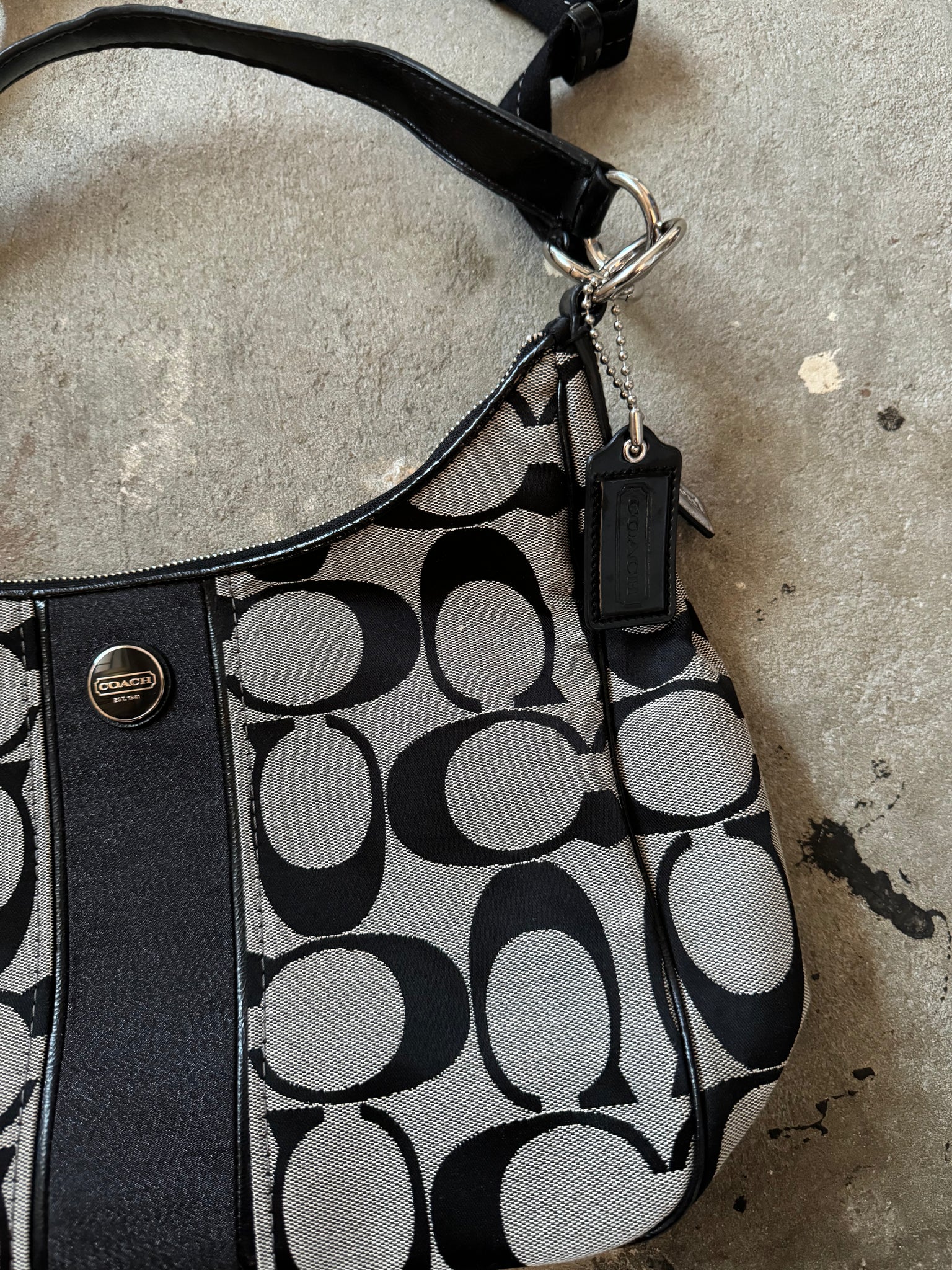 Coach 2Way Hobo Shoulder Bag Black