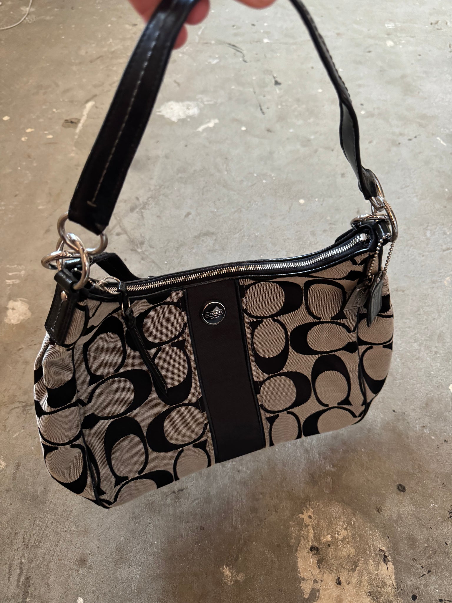 Coach 2Way Hobo Shoulder Bag Black