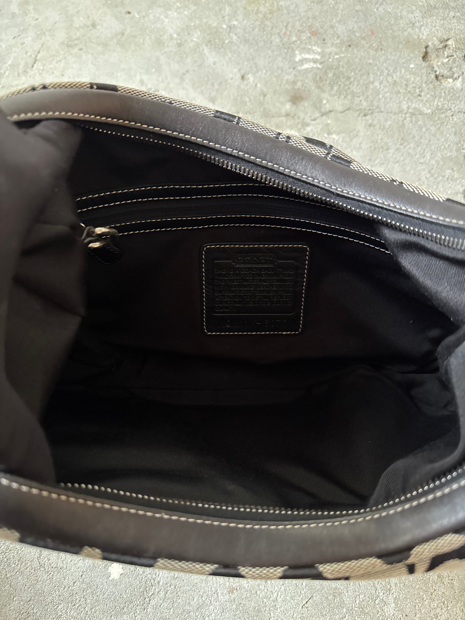 Coach Signature Hamilton Hobo Shoulder Bag Grey/Black