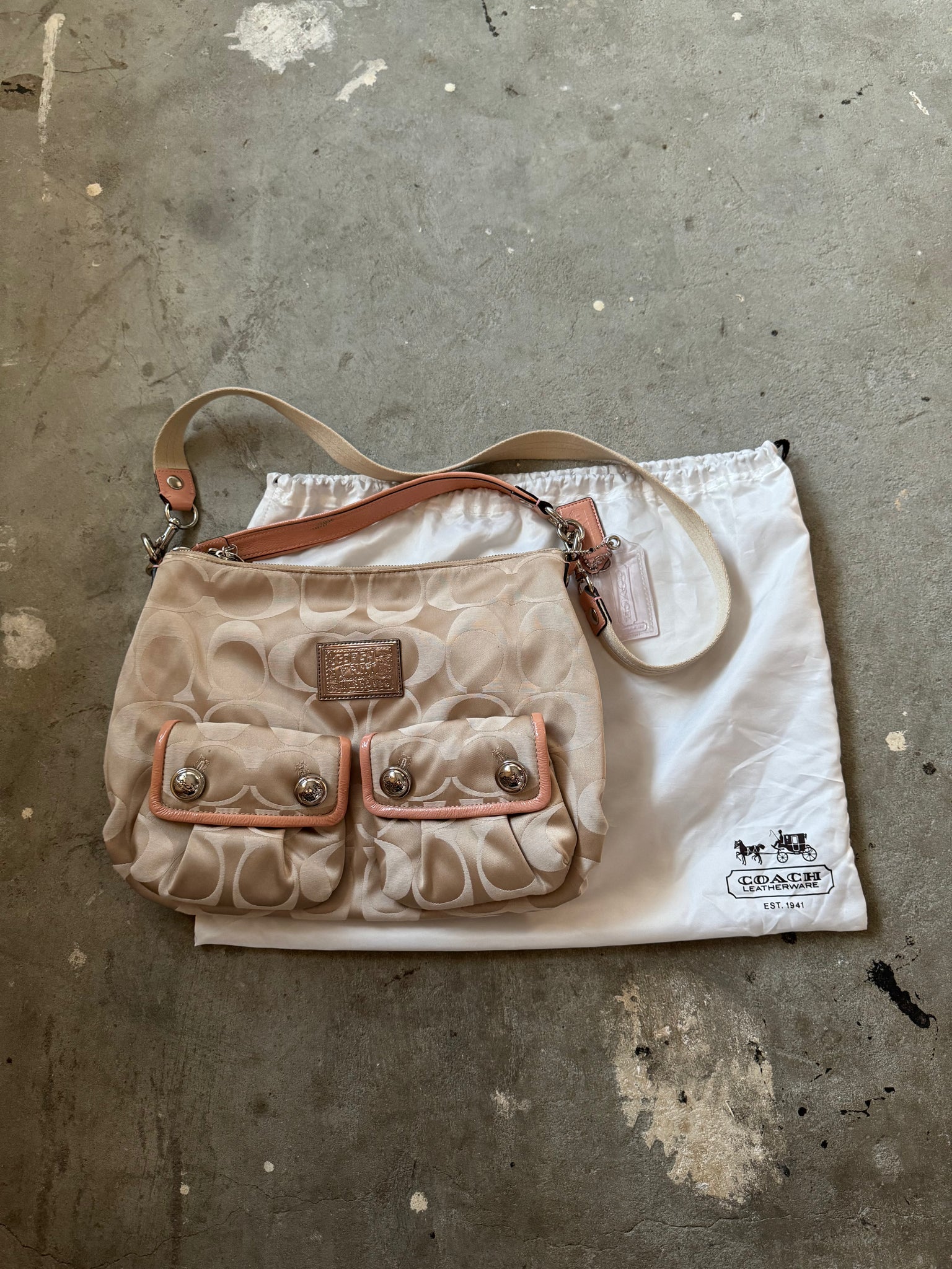 Coach 2Way Poppy Shoulder Bag Gold