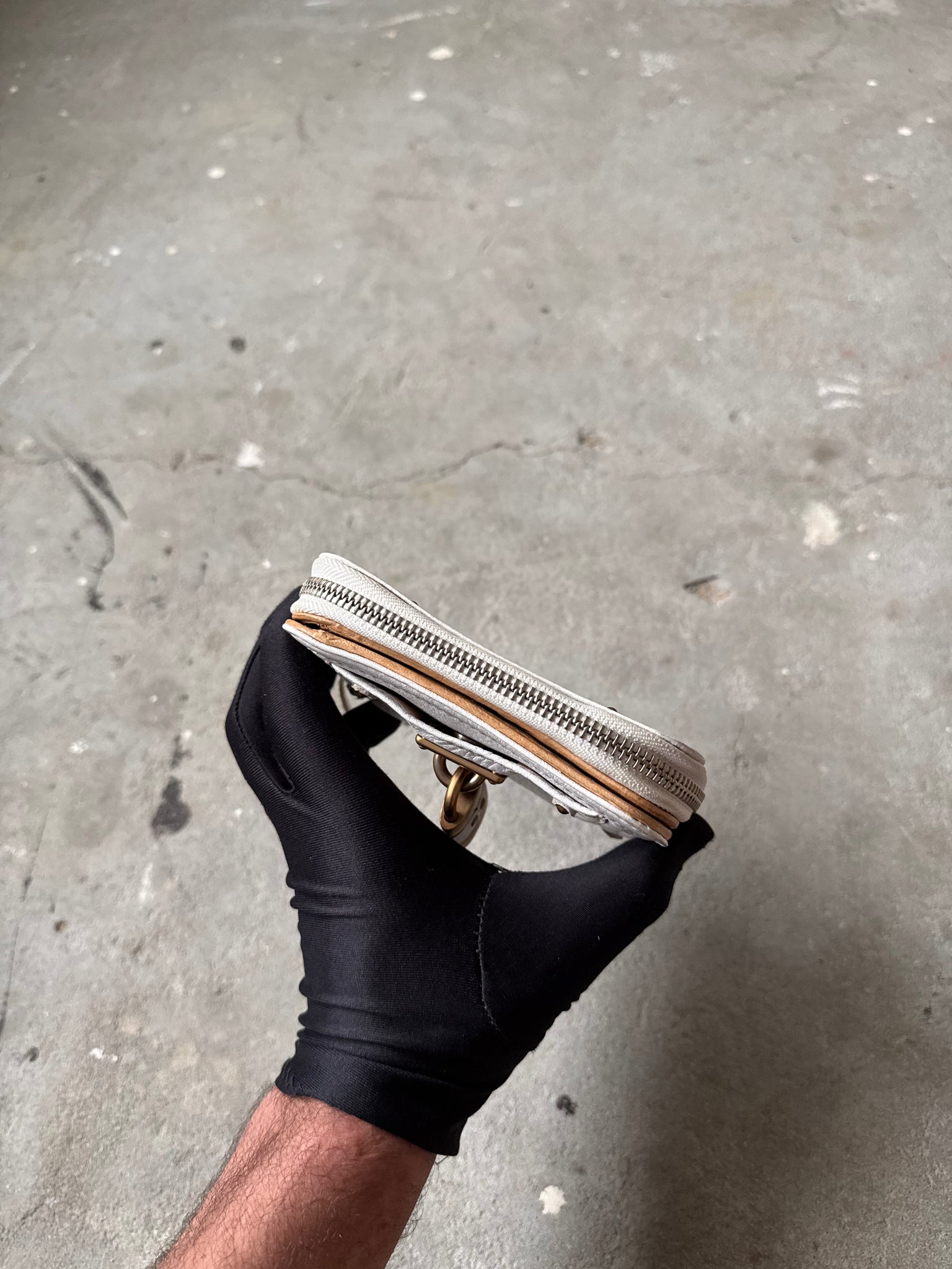 Chloe Black Leather Paddington Small Wallet White