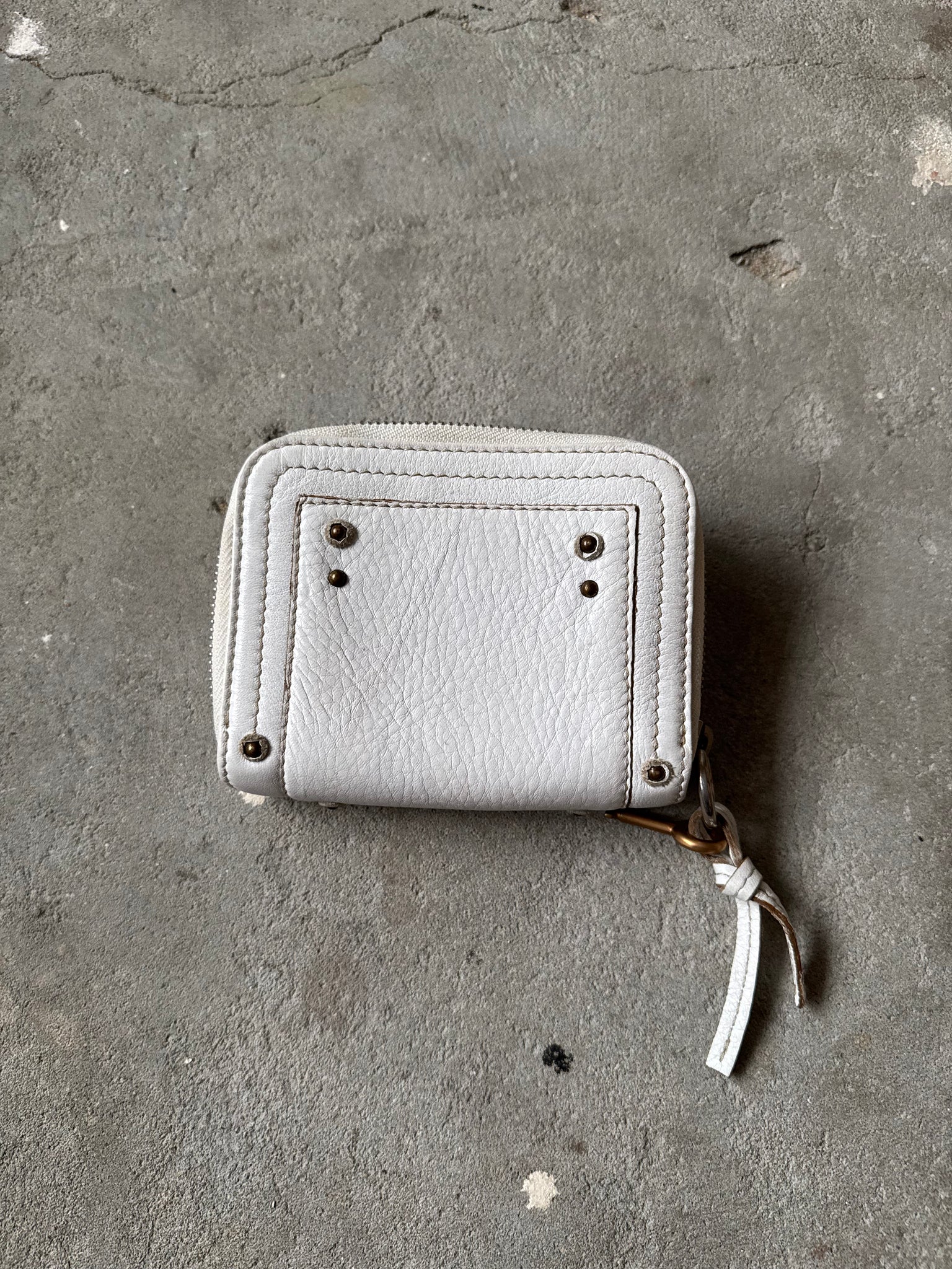 Chloe Black Leather Paddington Small Wallet White
