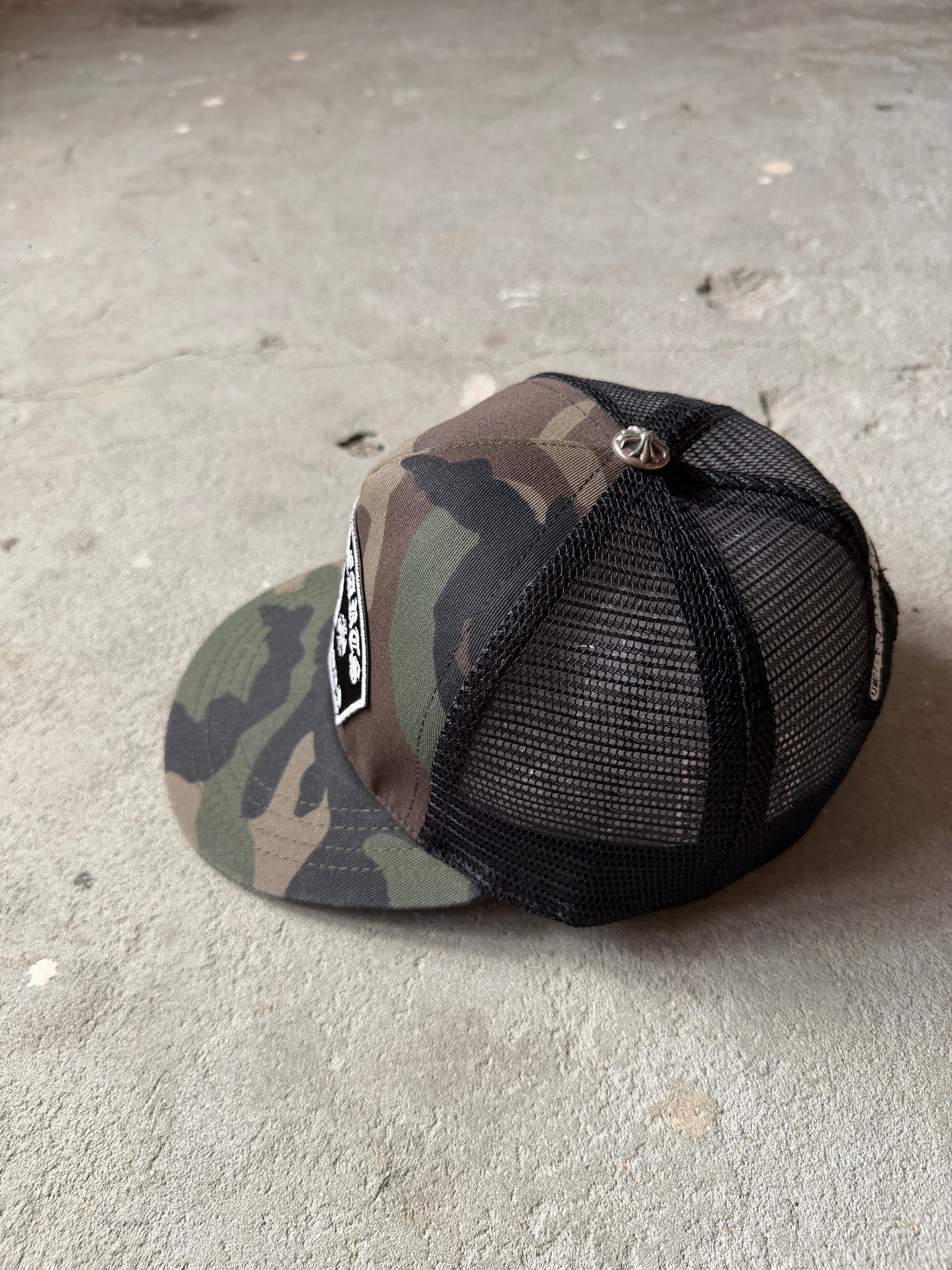 Chrome Hearts Arc Triple Cross Patch Trucker Hat Camo – Curated by Charbel