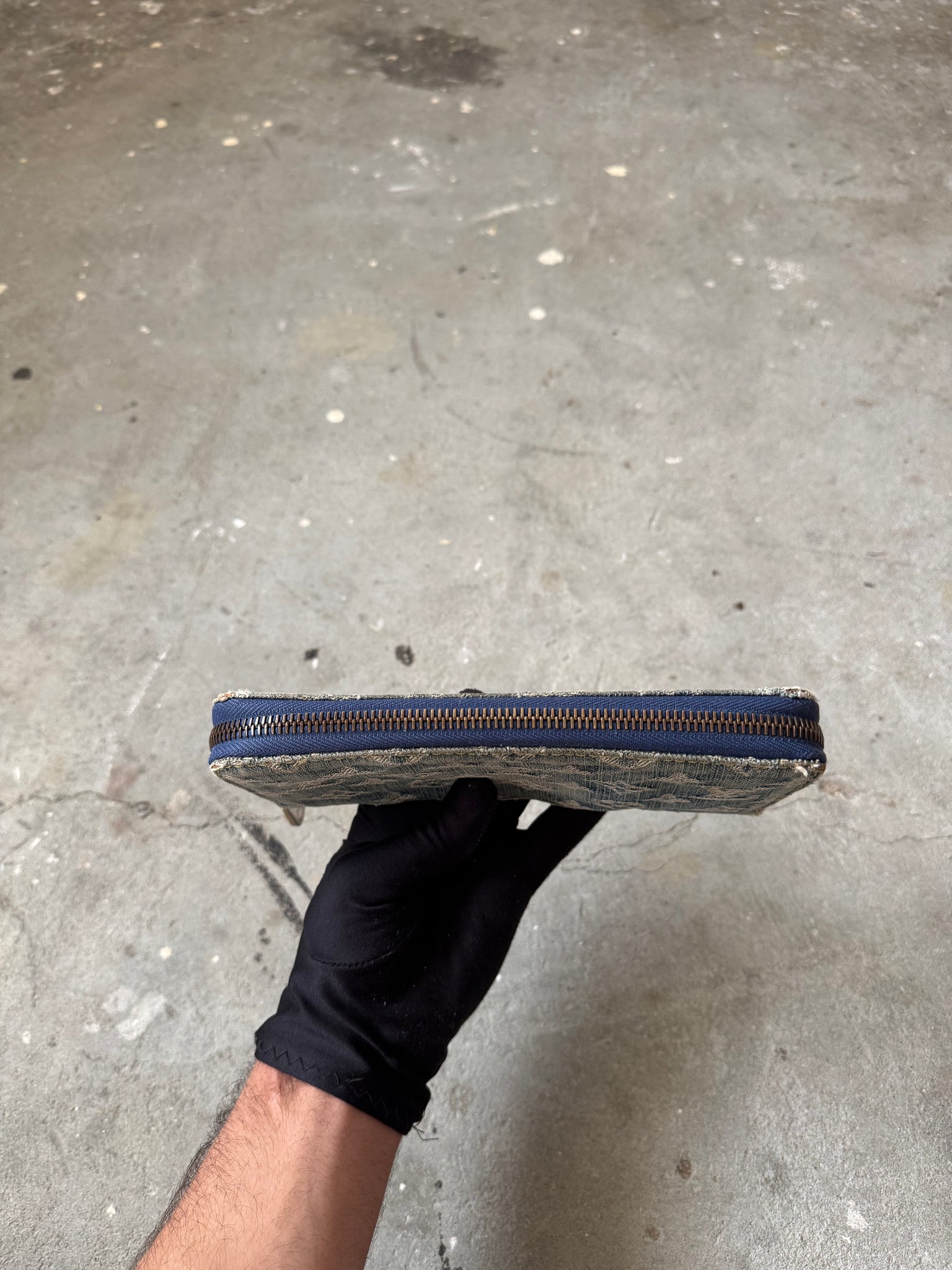 Louis Vuitton Monogram Denim Zippy Wallet Blue