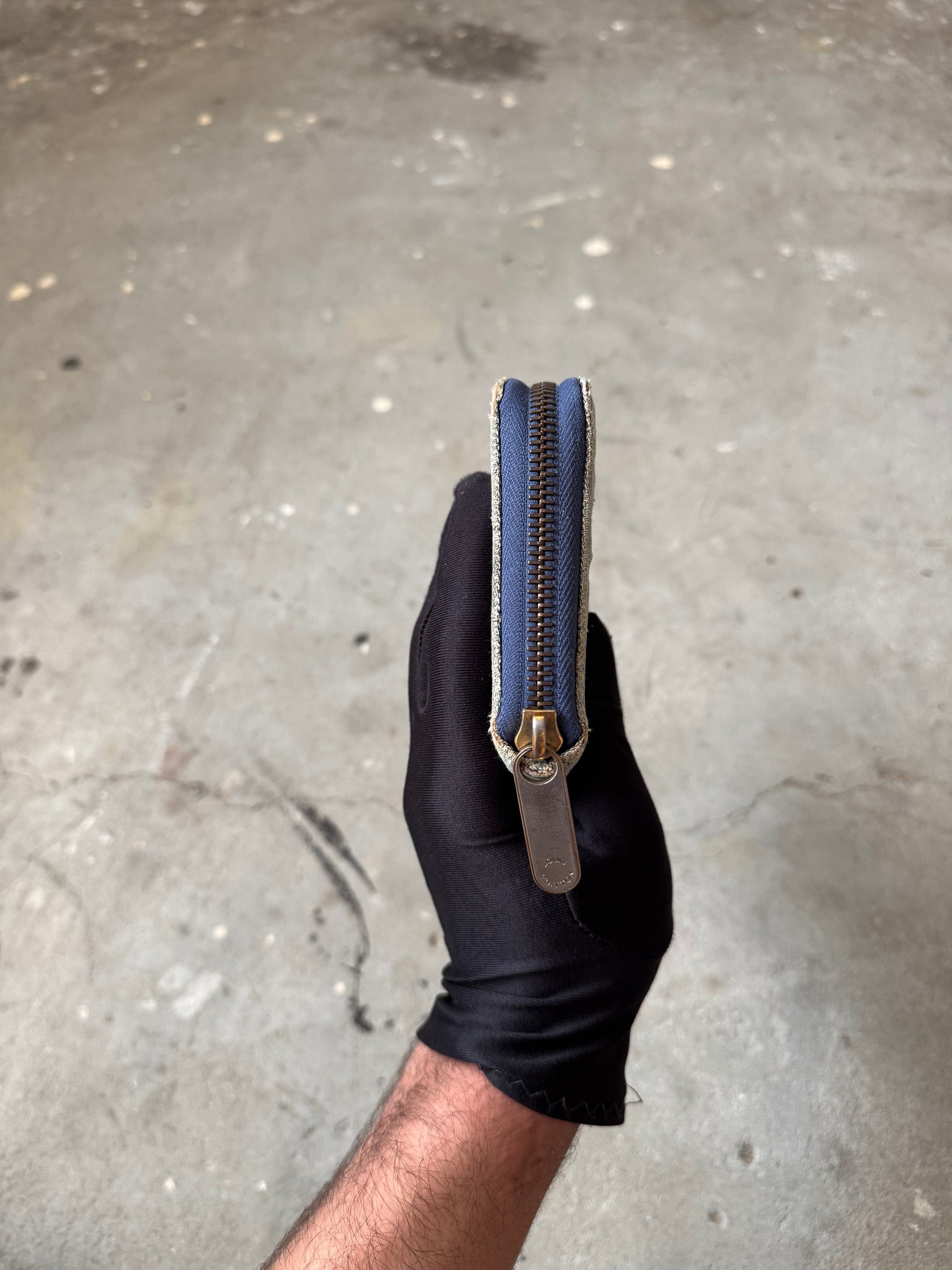 Louis Vuitton Monogram Denim Zippy Wallet Blue