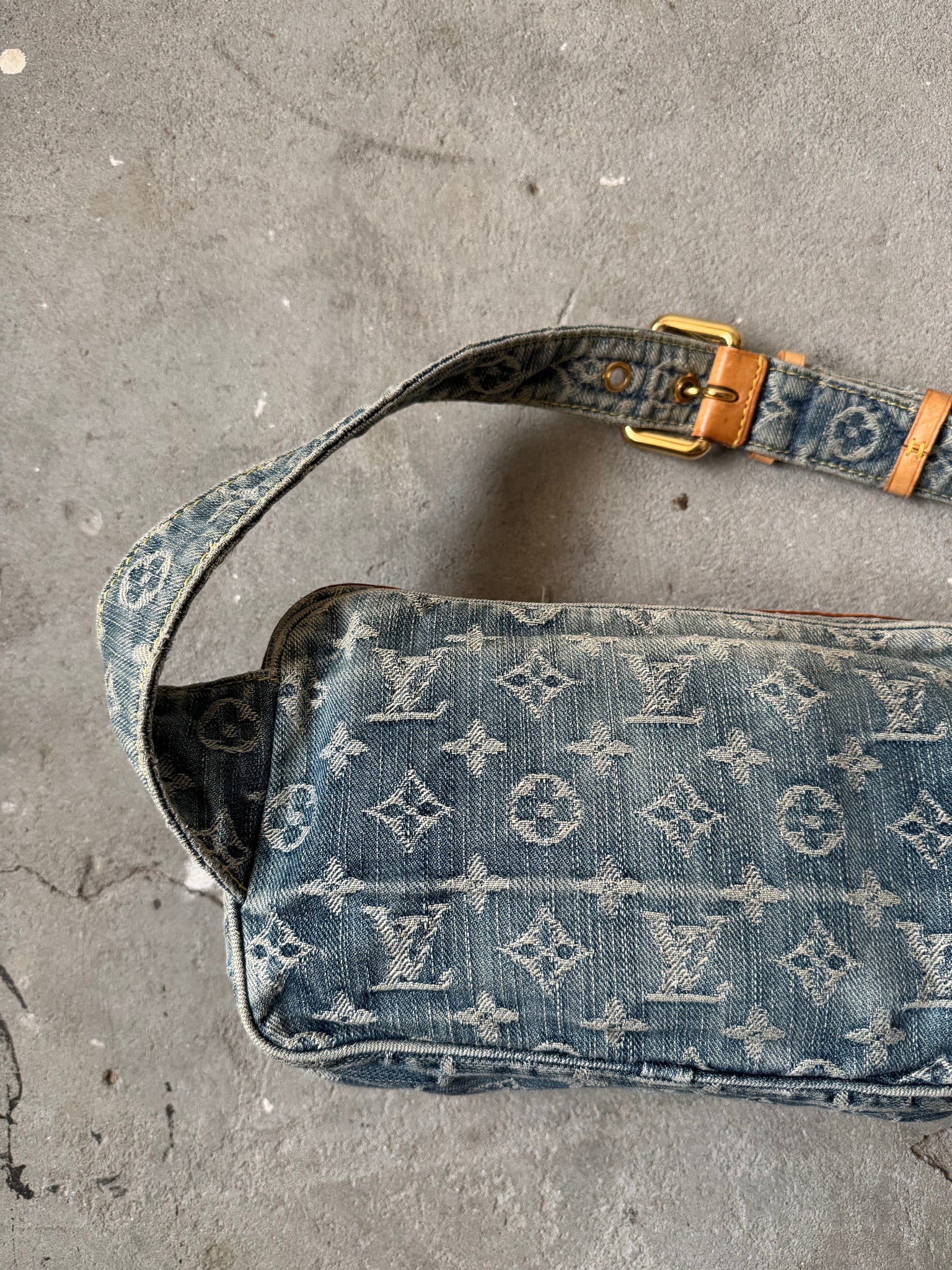 Louis Vuitton Monogram Denim Belt Bag Blue