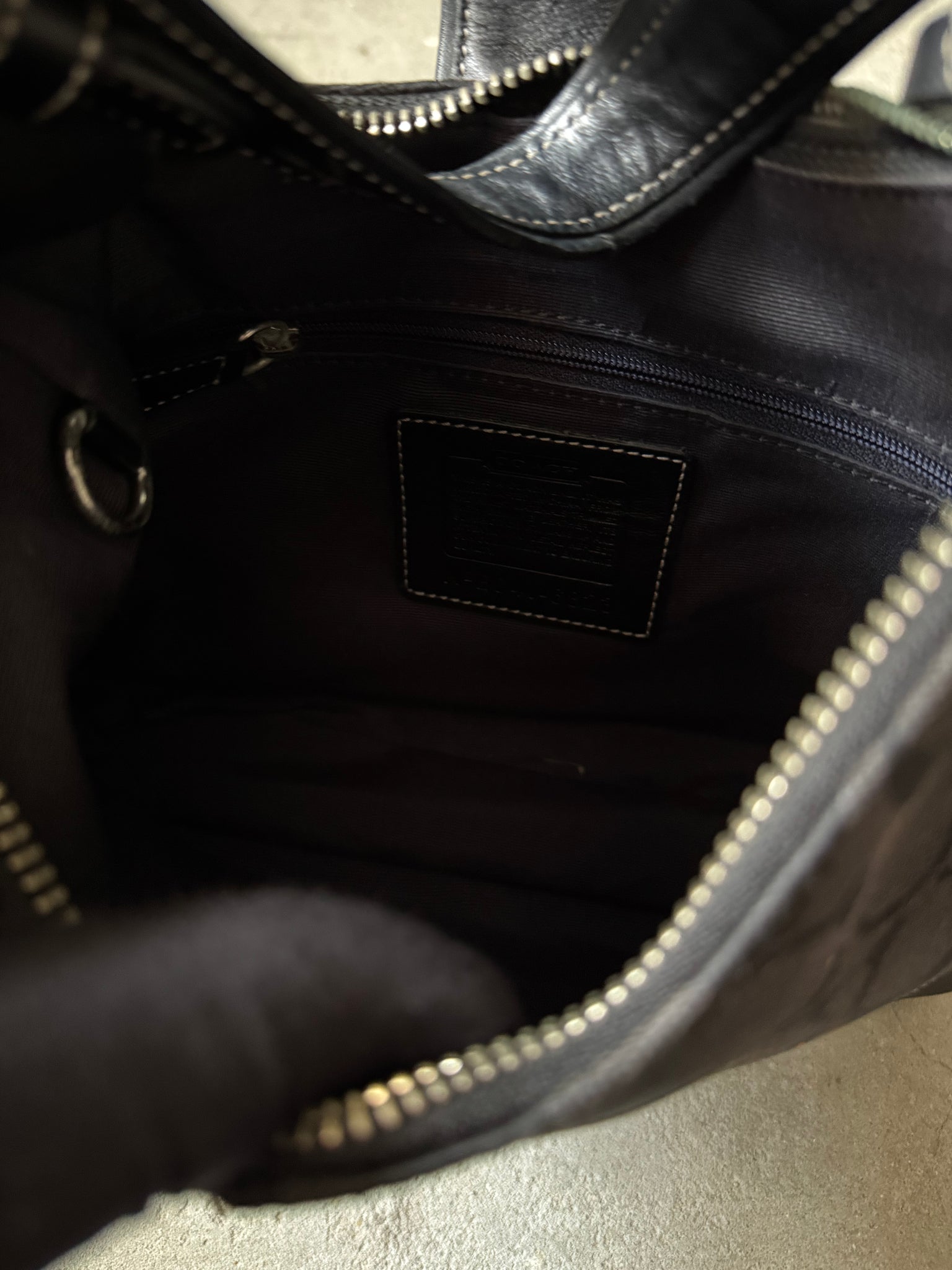 Coach Signature Mini Hamilton Hobo Shoulder Bag Black
