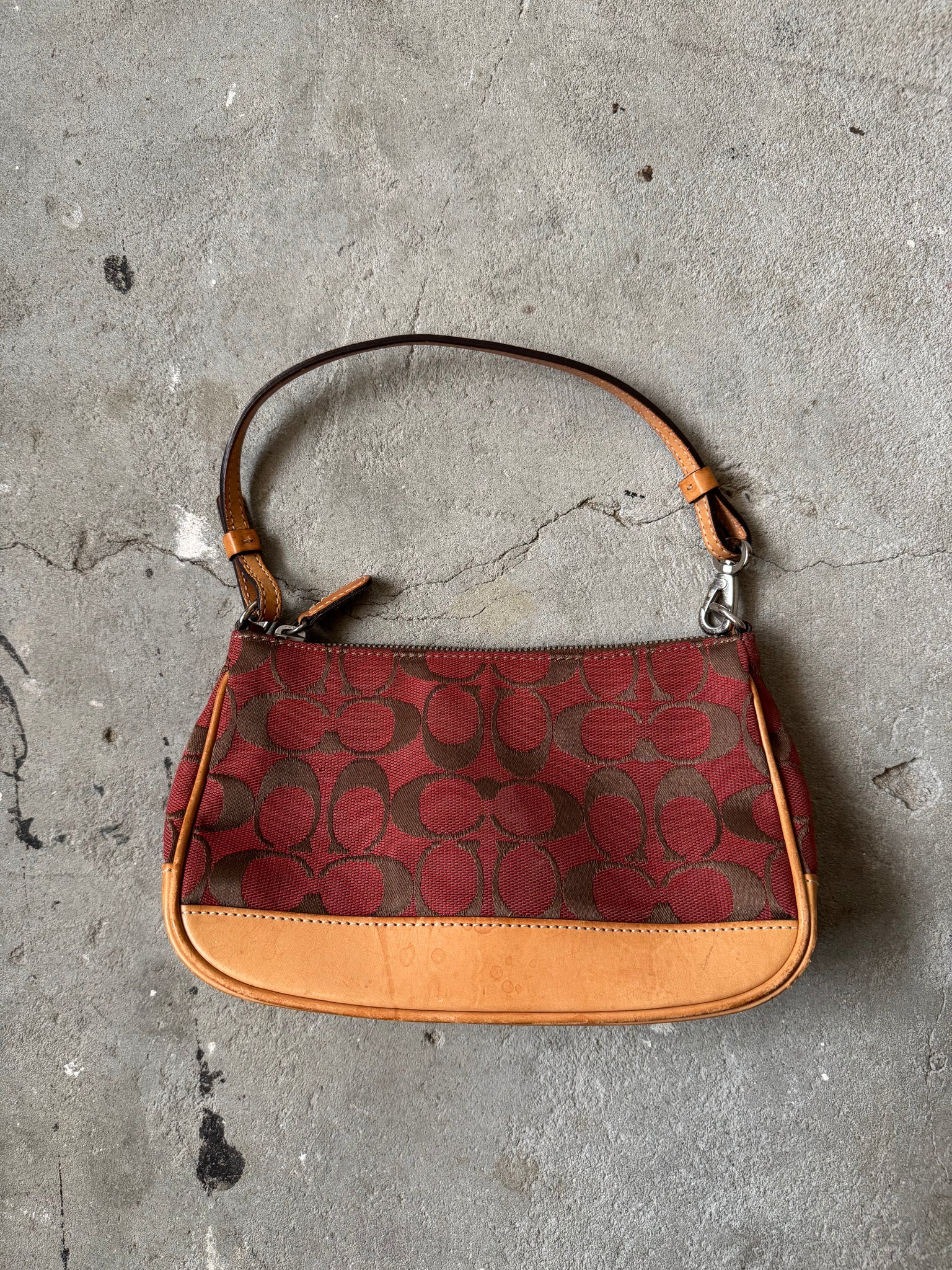 Coach Y2K Demi Shoulder Bag Beige/Red