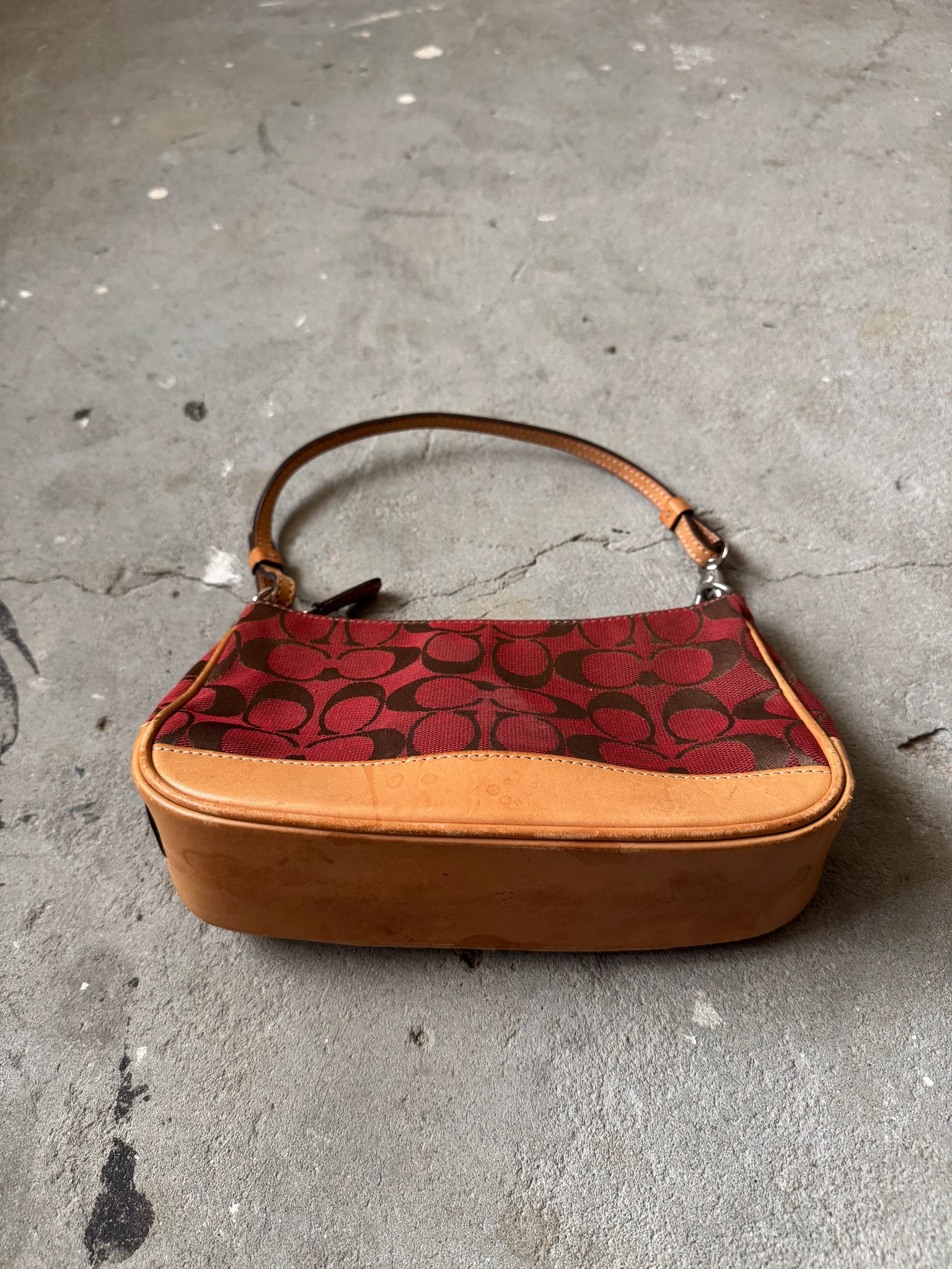 Coach Y2K Demi Shoulder Bag Beige/Red