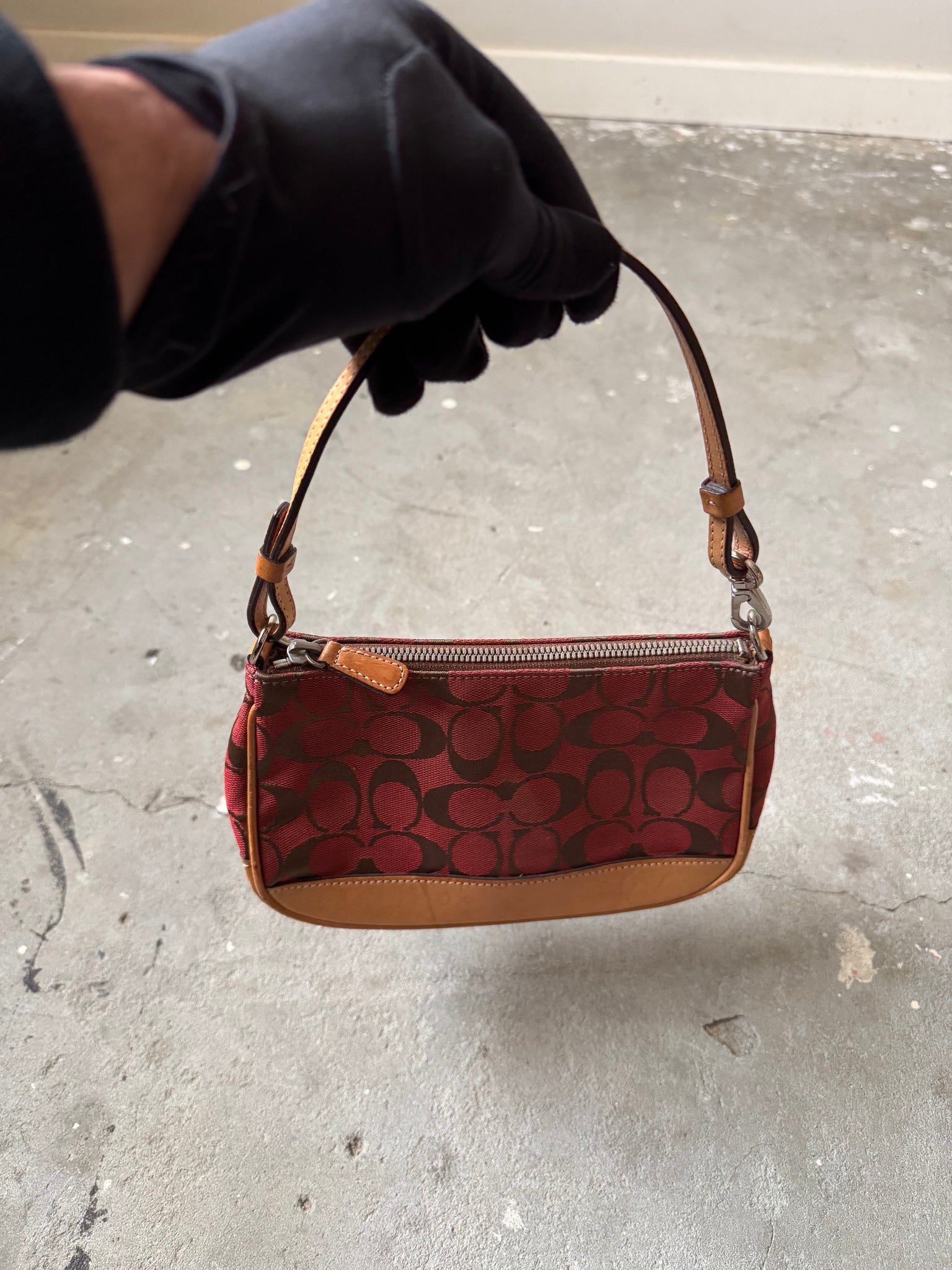 Coach Y2K Demi Shoulder Bag Beige/Red