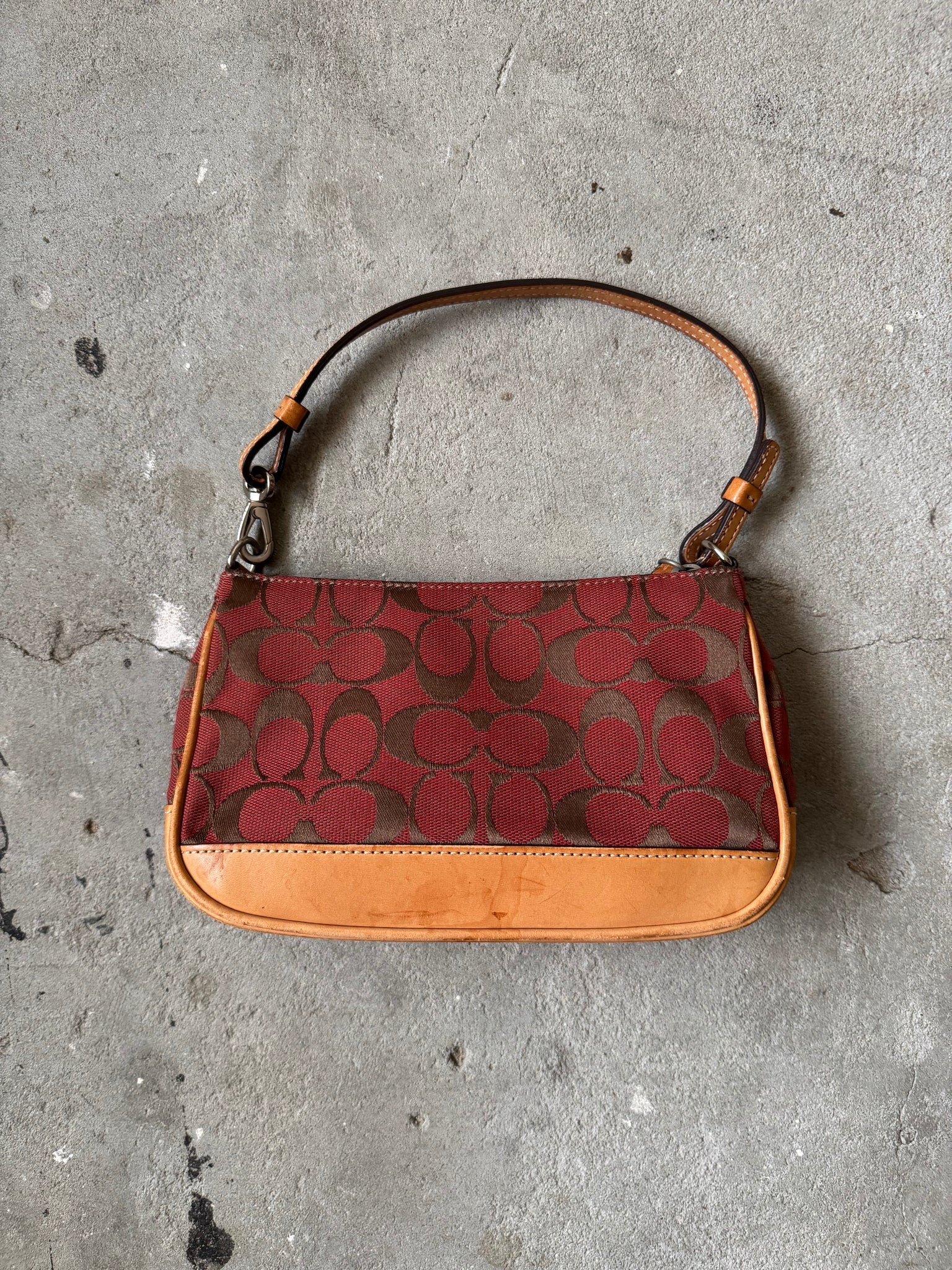 Coach Y2K Demi Shoulder Bag Beige/Red