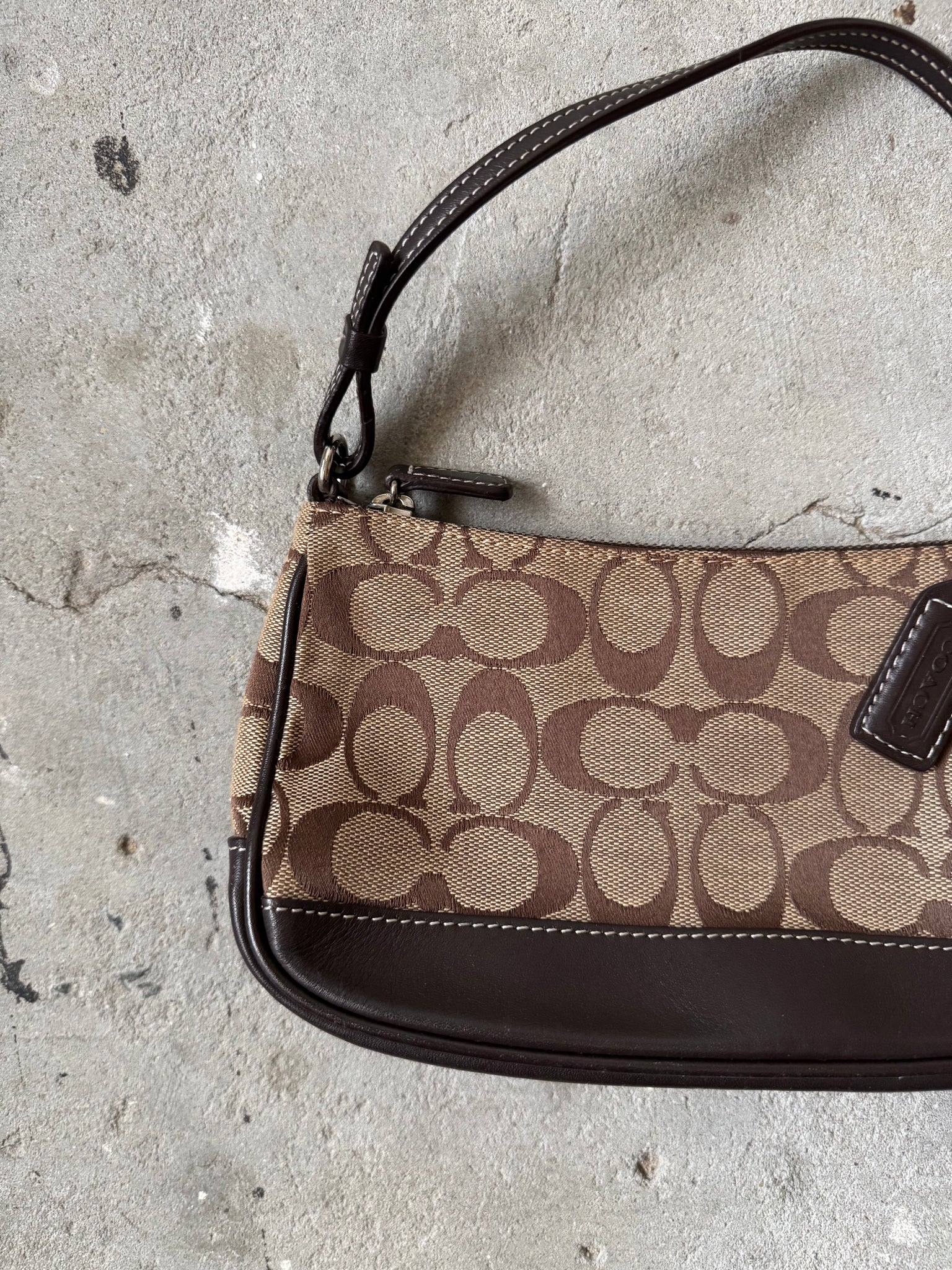 Coach Y2K Demi Shoulder Bag Beige/Brown