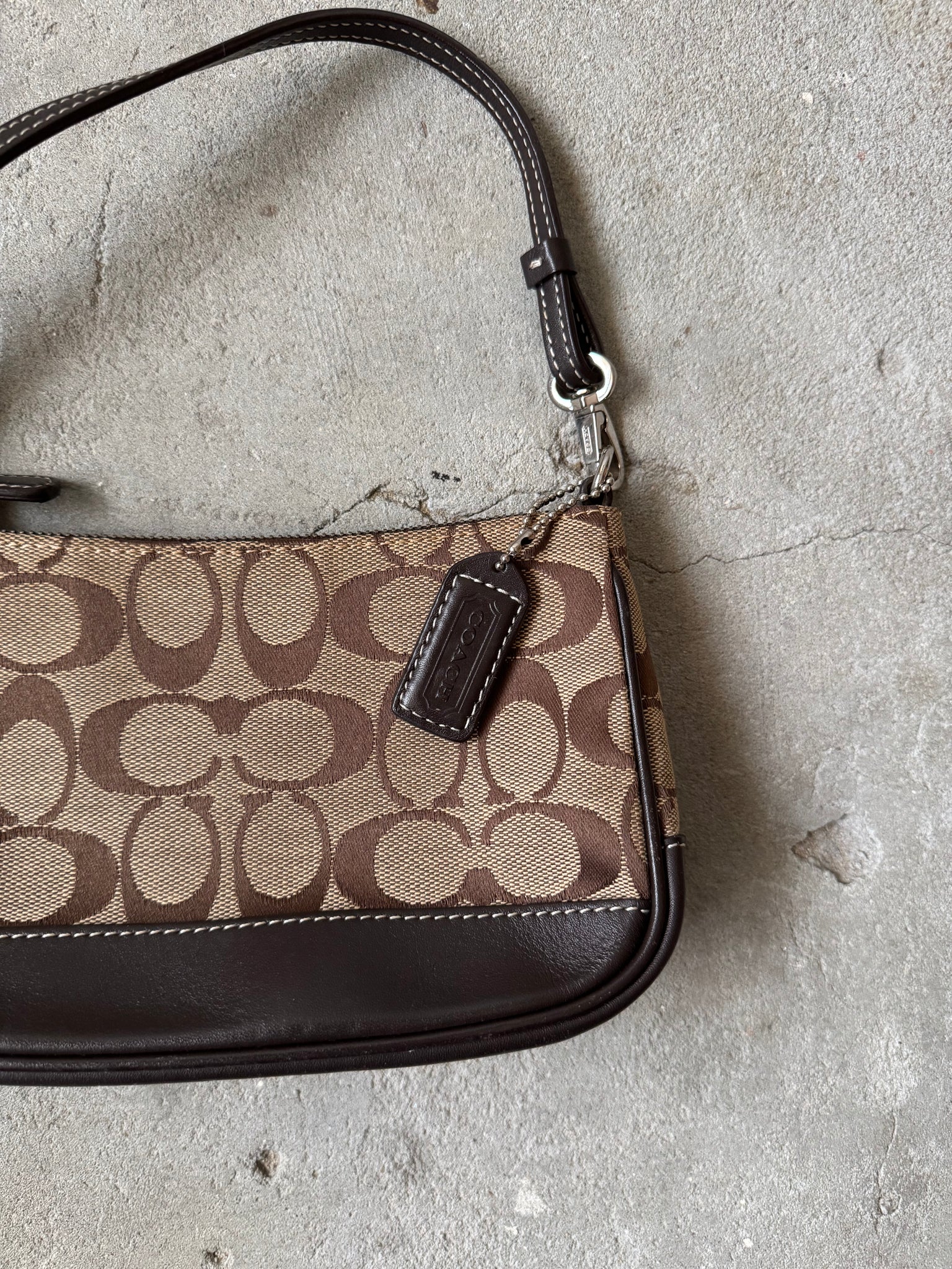 Coach Y2K Demi Shoulder Bag Beige/Brown