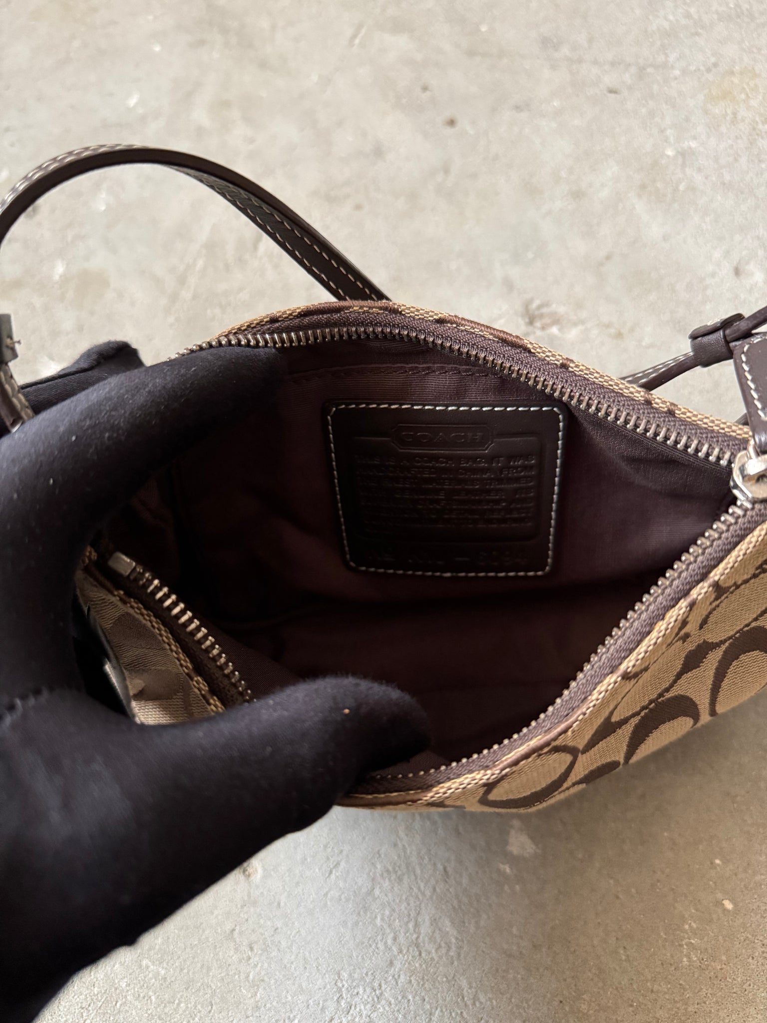Coach Y2K Demi Shoulder Bag Beige/Brown