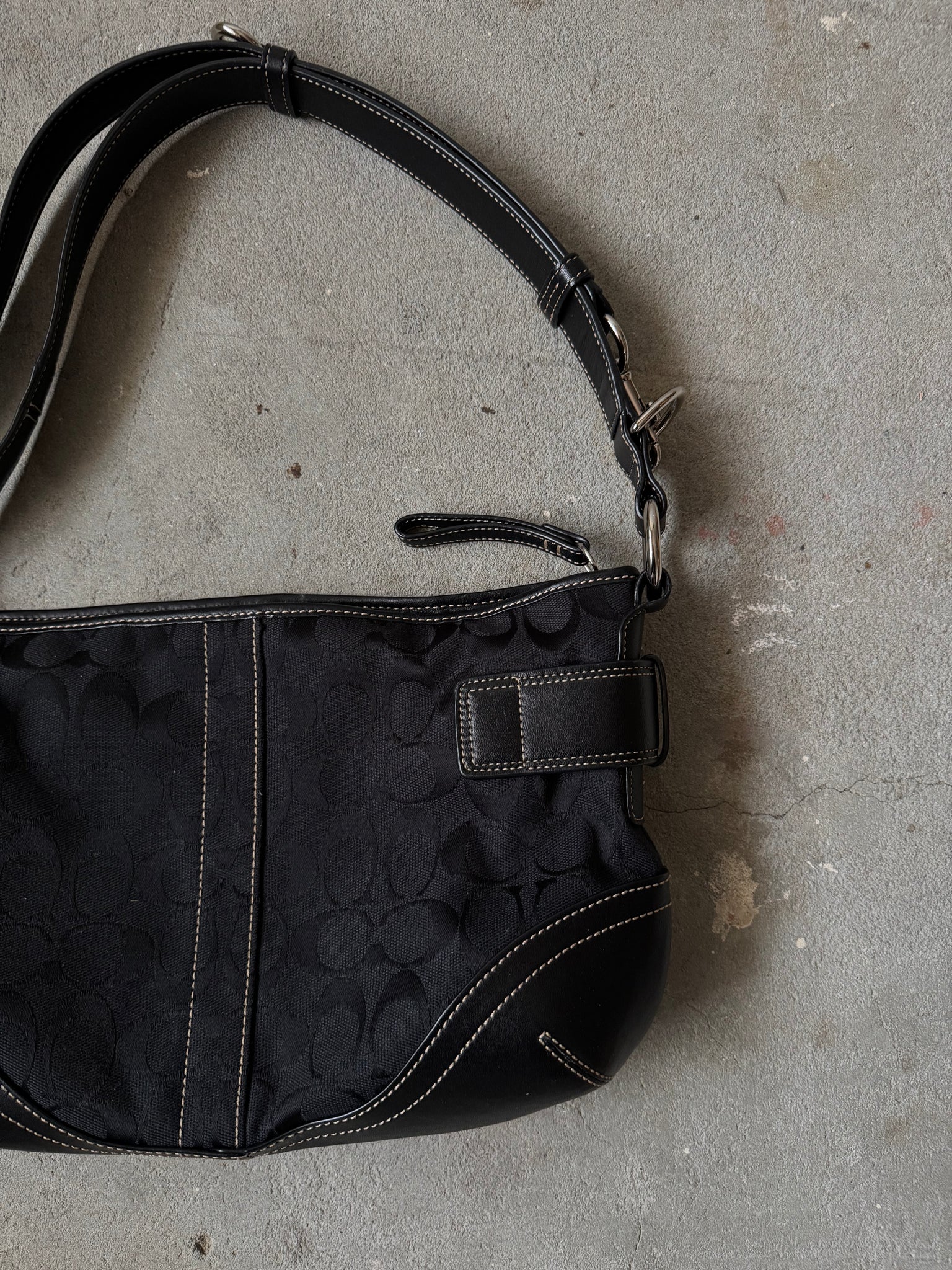 Coach 2Way Signature Sufflette ShoulderBag Black