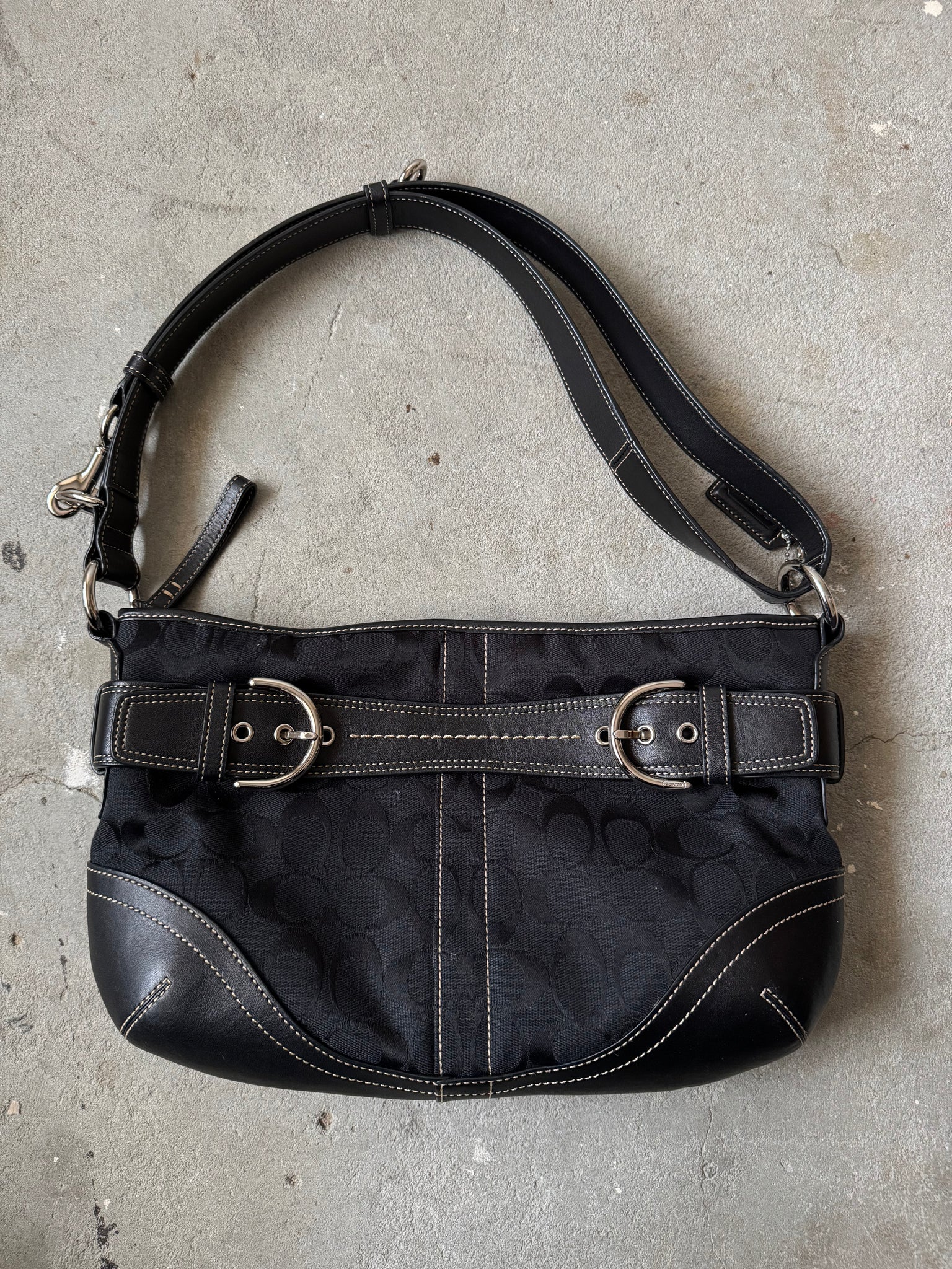 Coach 2Way Signature Sufflette ShoulderBag Black