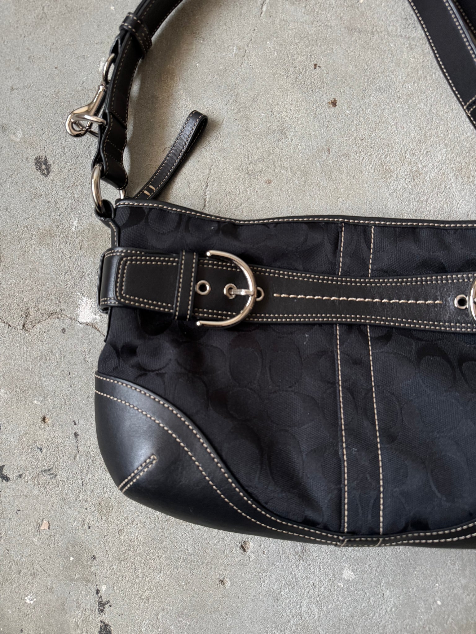 Coach 2Way Signature Sufflette ShoulderBag Black
