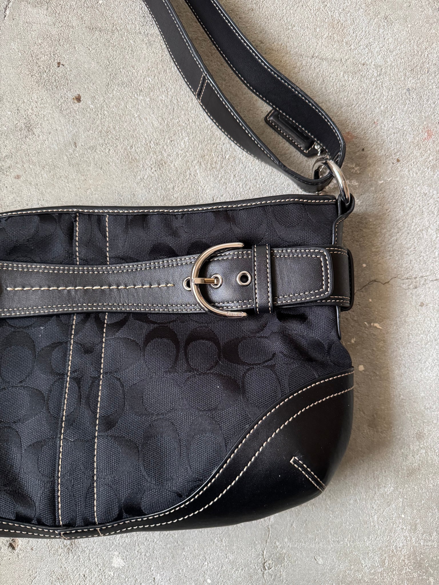 Coach 2Way Signature Sufflette ShoulderBag Black