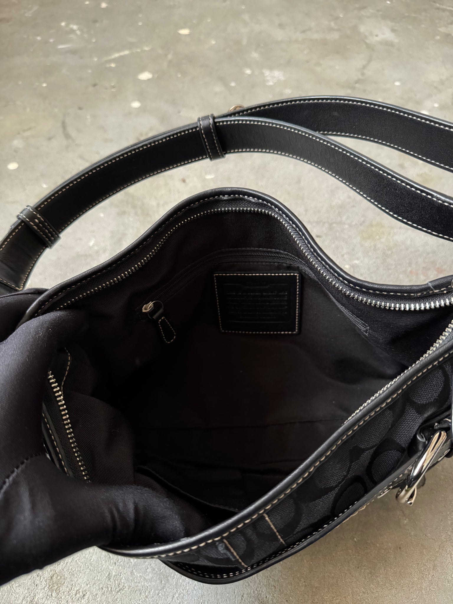 Coach 2Way Signature Sufflette ShoulderBag Black