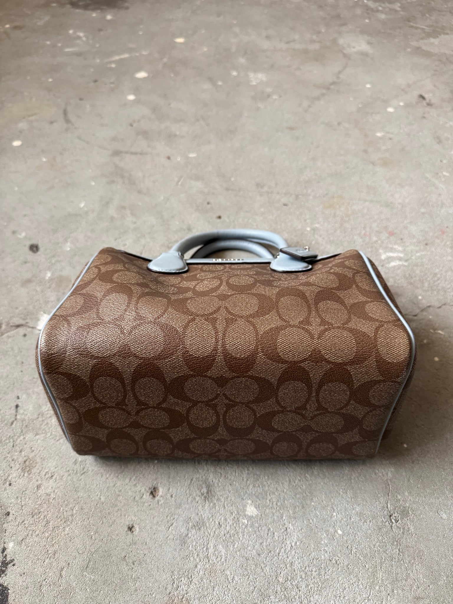 Coach 2Way Signature Speedy Beige/Blue