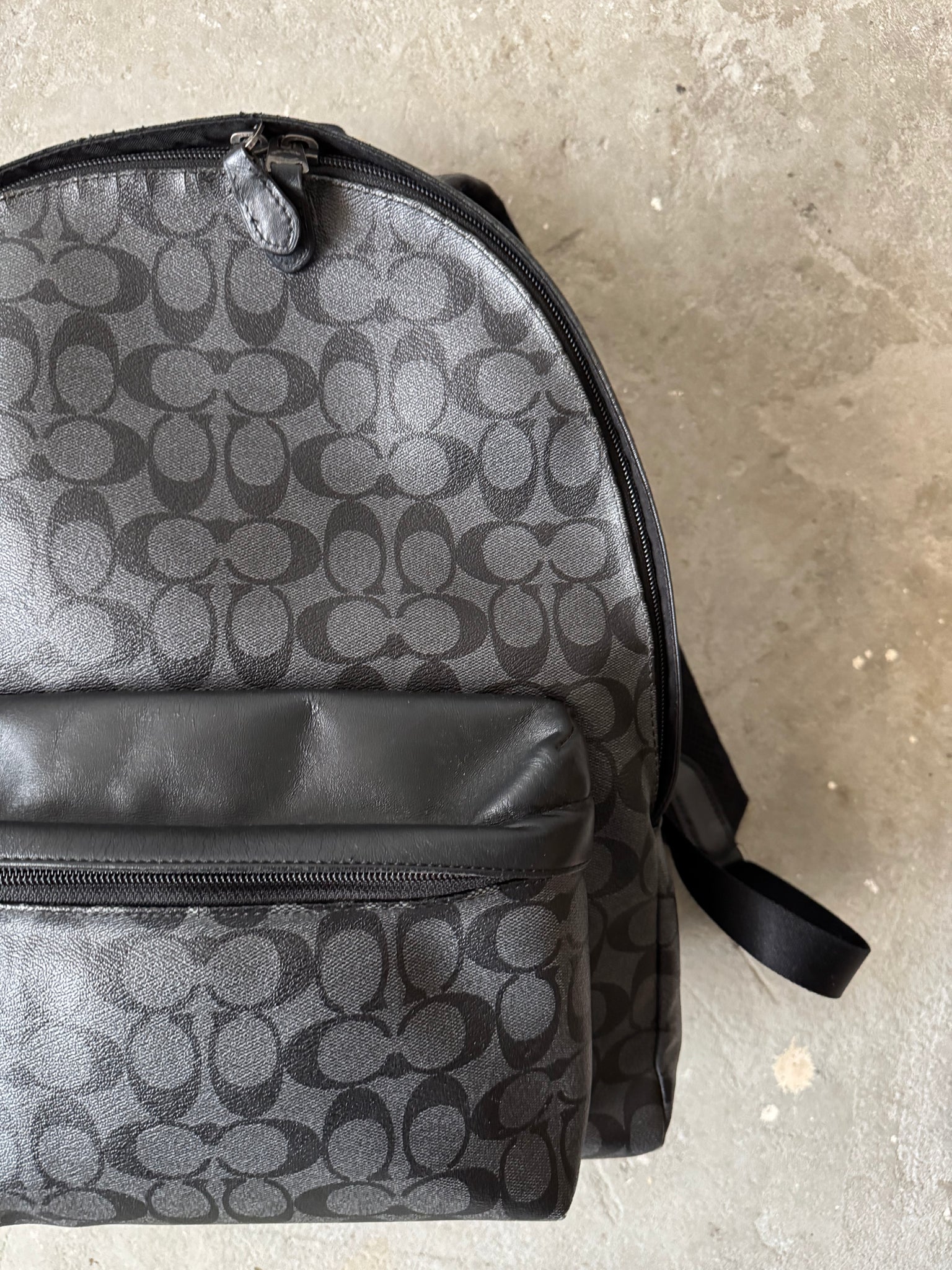 Coach Signature Canvas BackPack Black