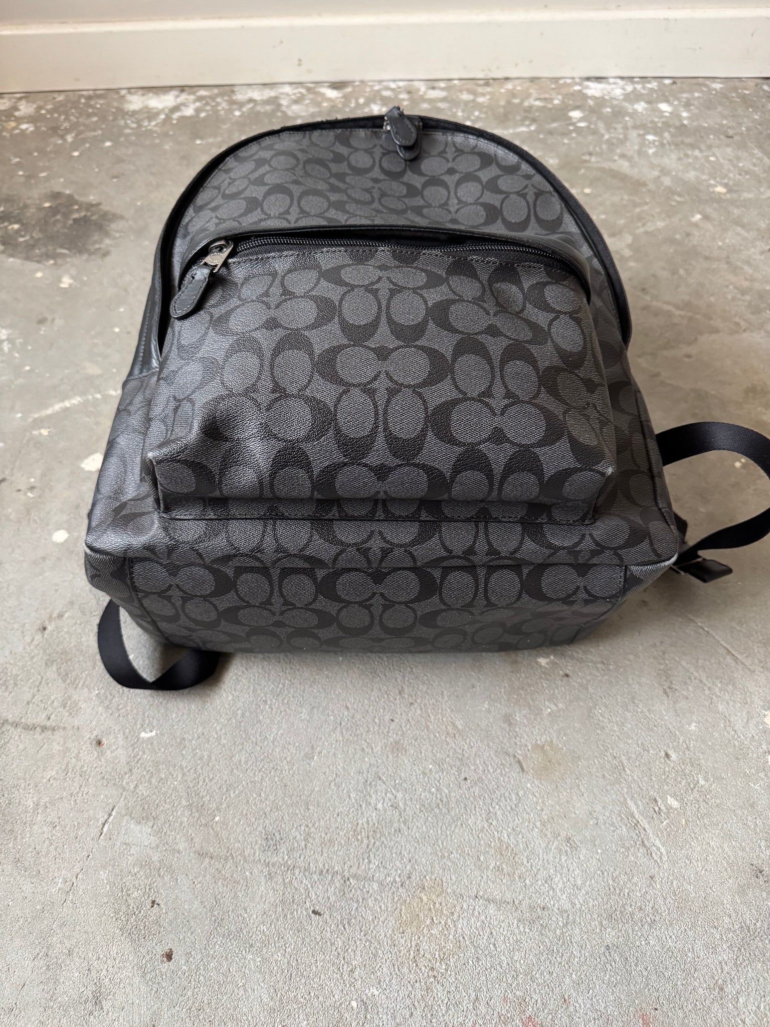 Coach Signature Canvas BackPack Black