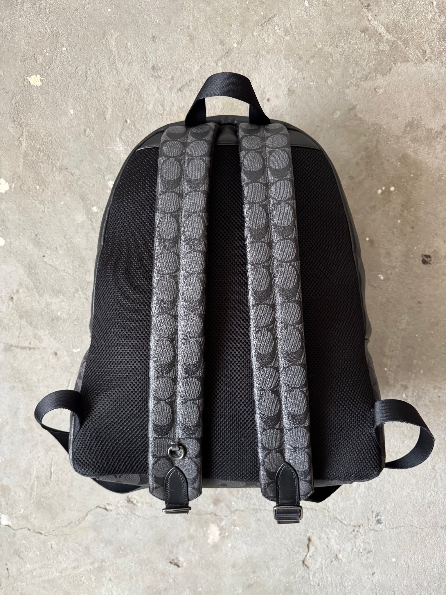 Coach Signature Canvas BackPack Black