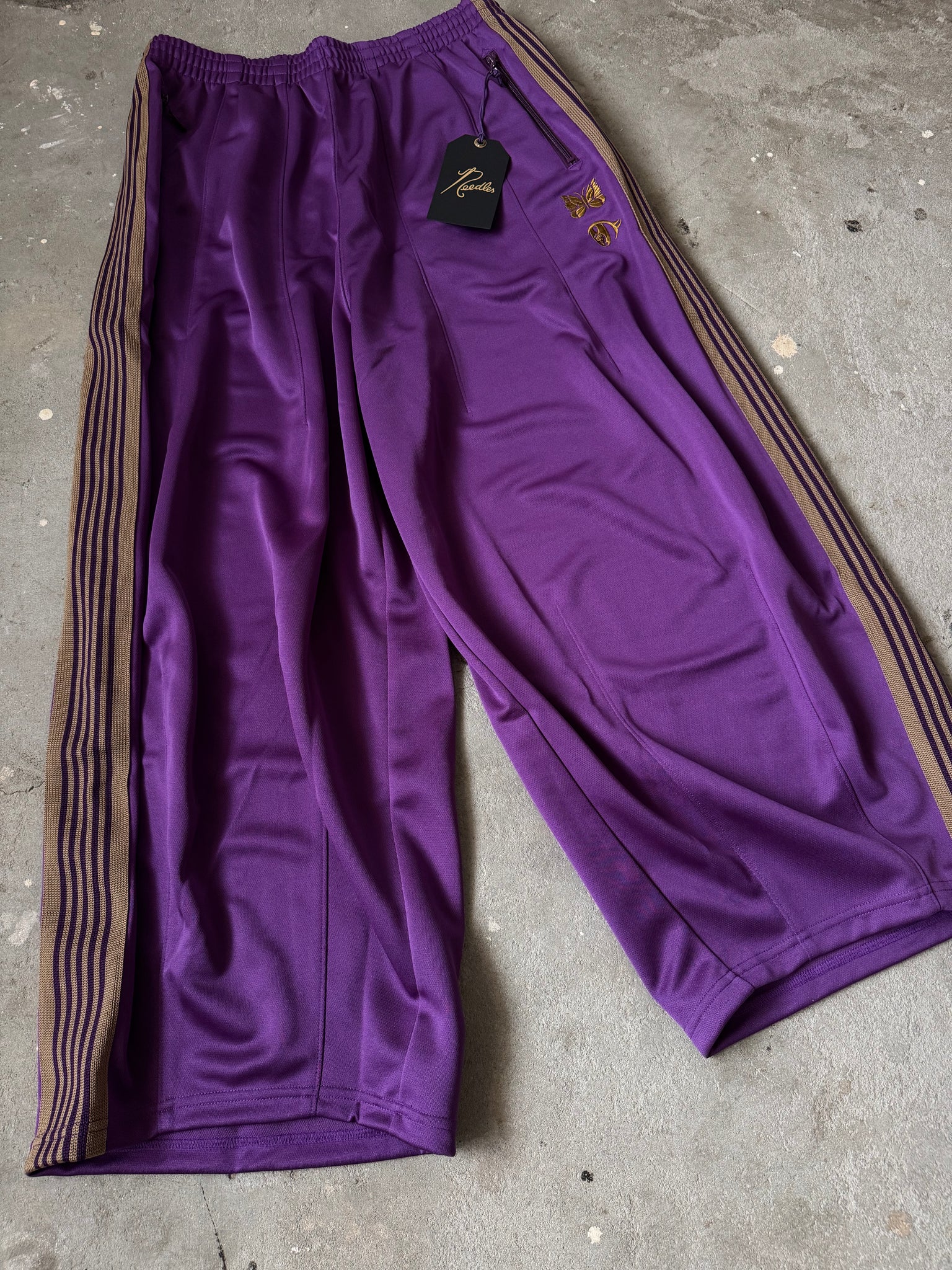 Needles x Kae Tanaka HD Track Pants Poly Smooth Purple/Gold