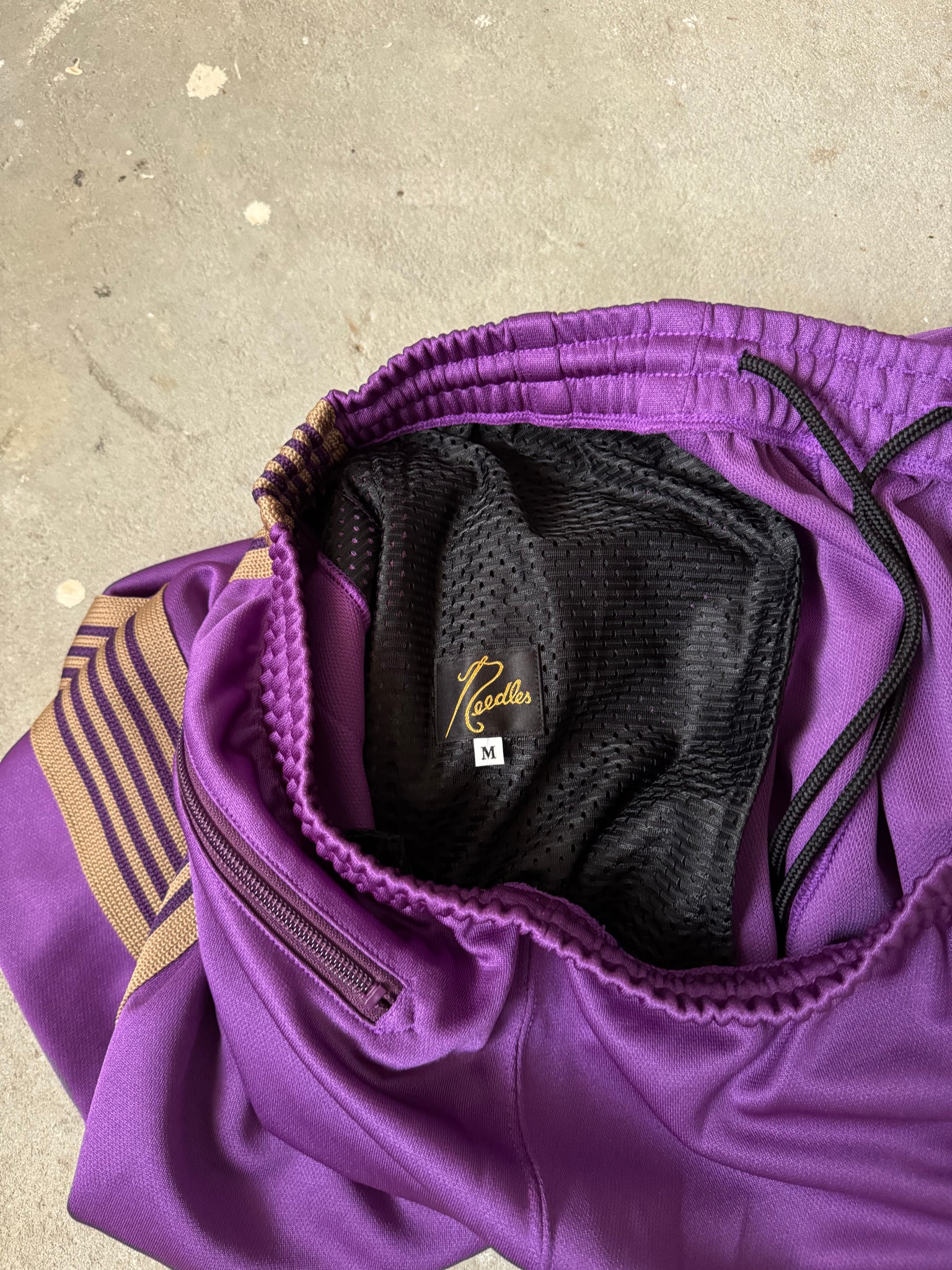 Needles x Kae Tanaka HD Track Pants Poly Smooth Purple/Gold