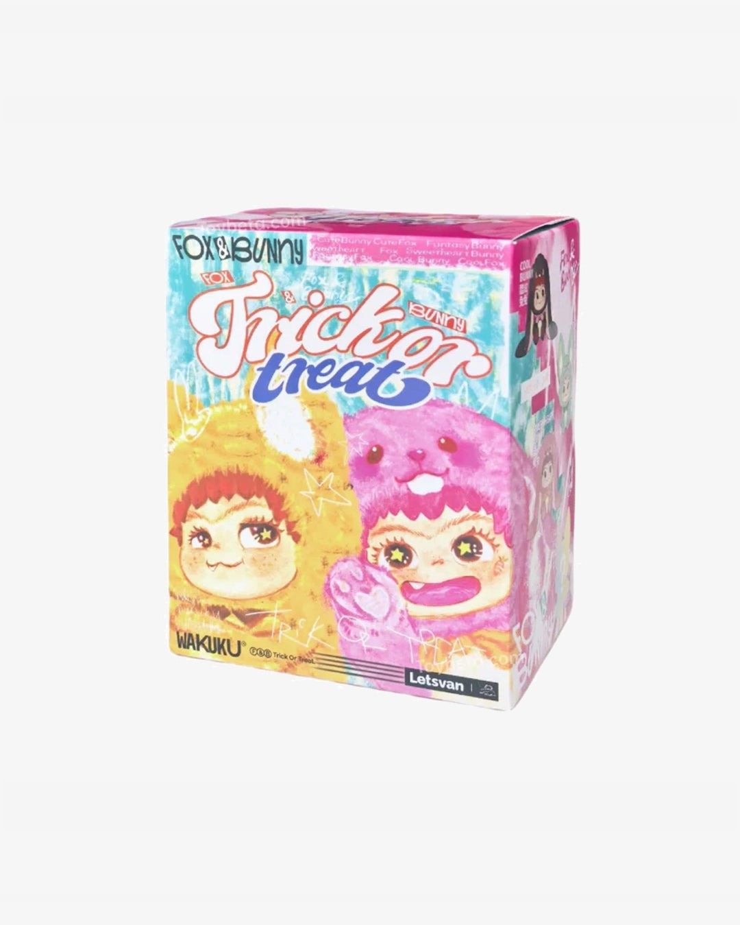 Miniso  Miniso WAKUKU V2 Fox and Bunny Trick or Treat Series Plush Blind Box