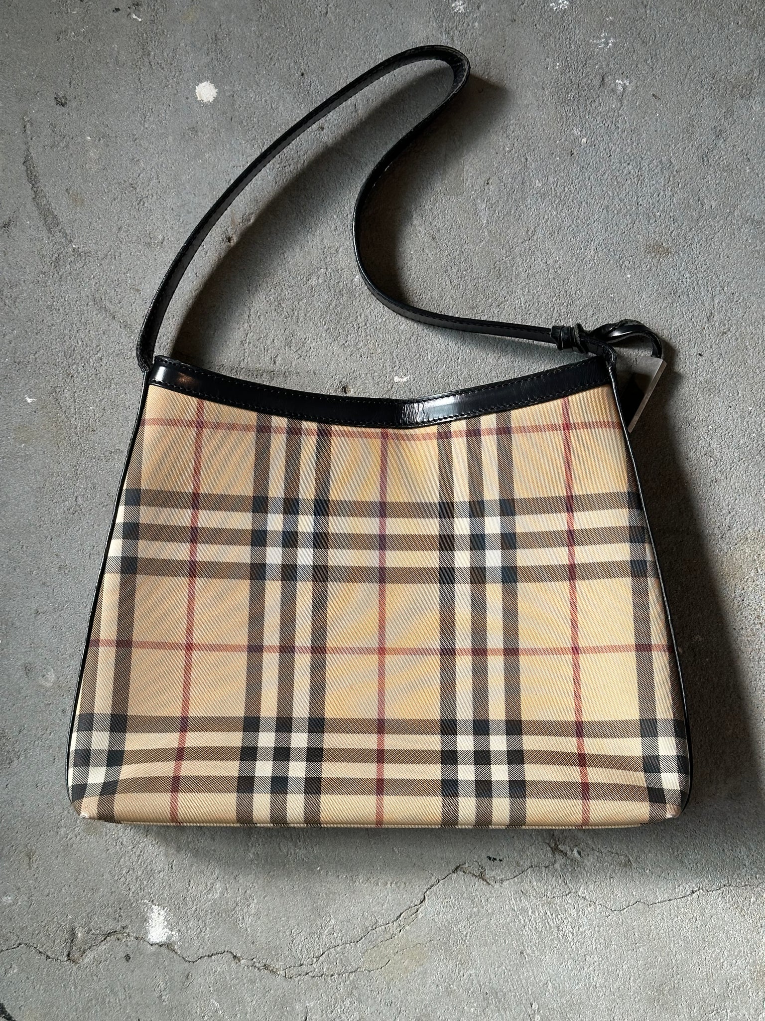 Burberry Nova Check Shoulder Bag Beige