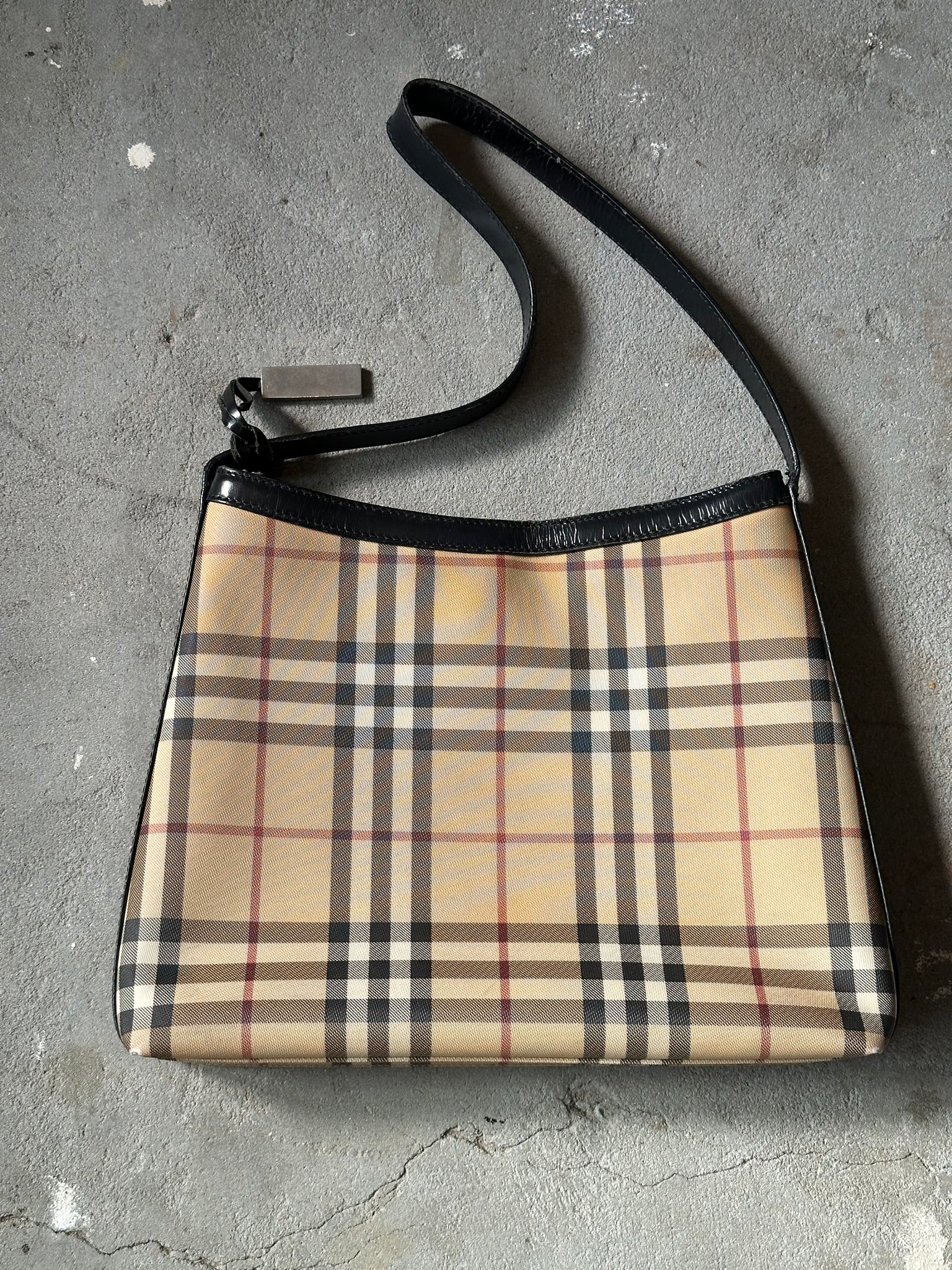 Burberry Nova Check Shoulder Bag Beige